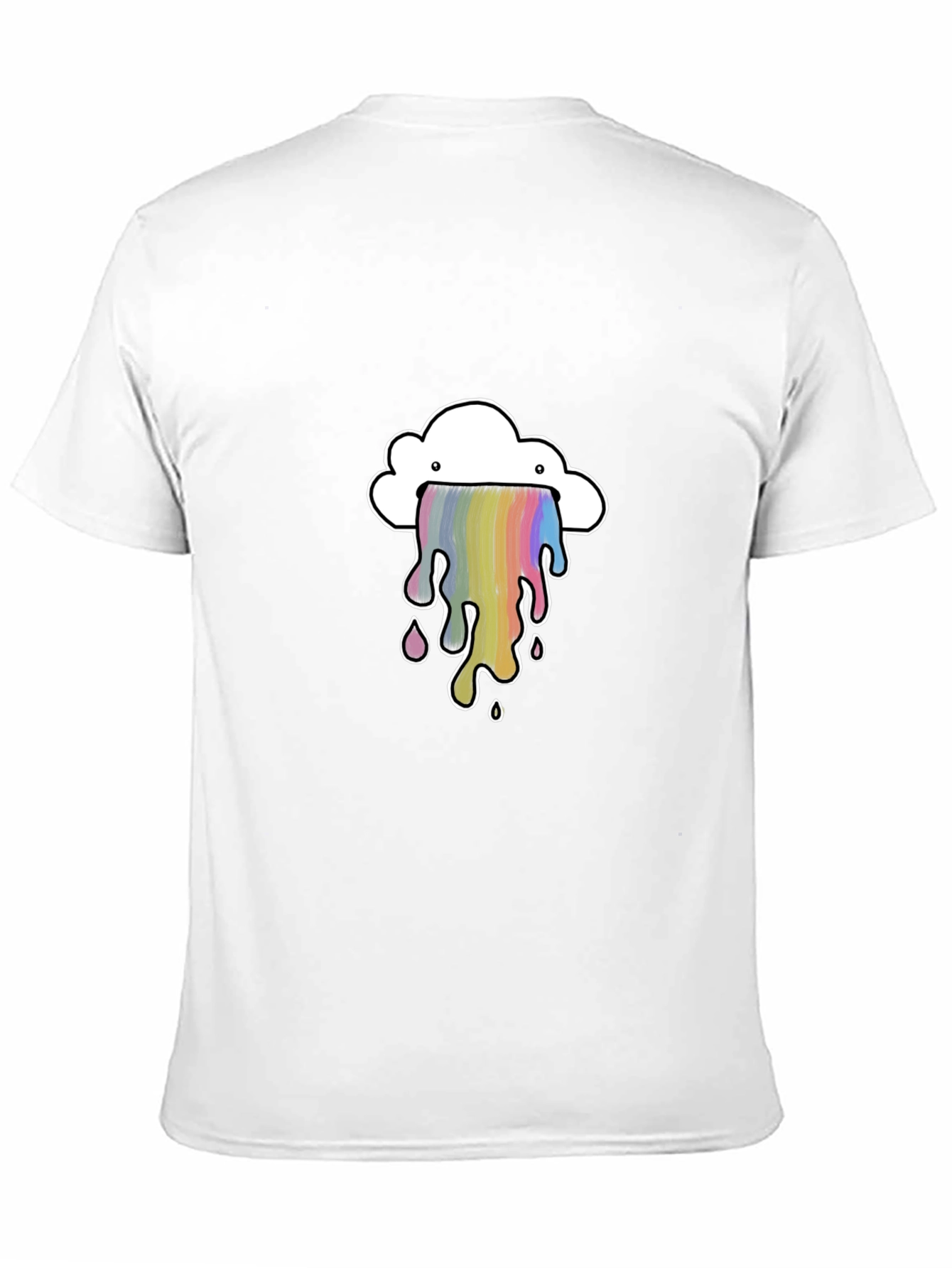 Black Cloud Rainbow Graphic Black T-Shirt view 11