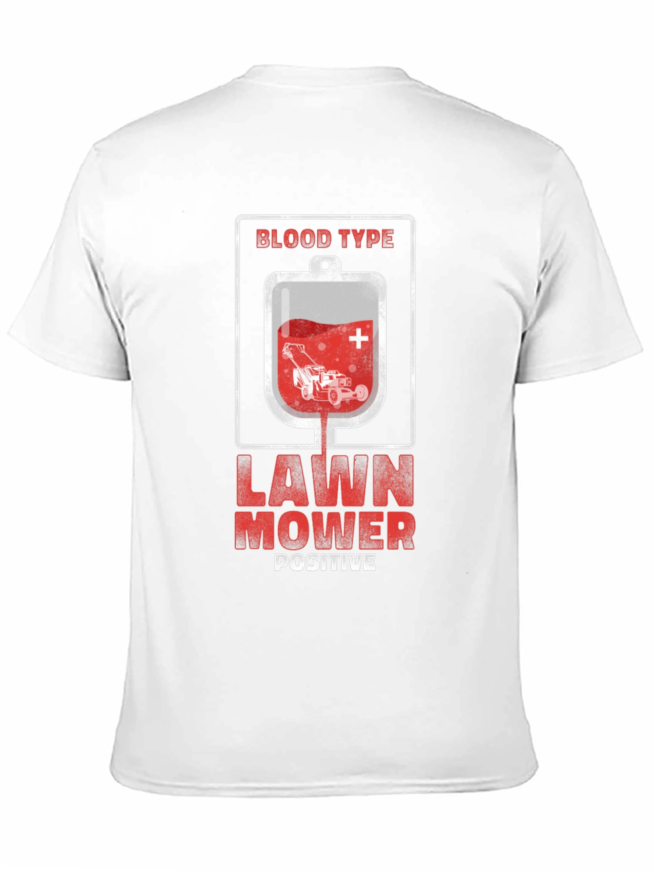 Black Lawn Mower Positive T-Shirt view 11