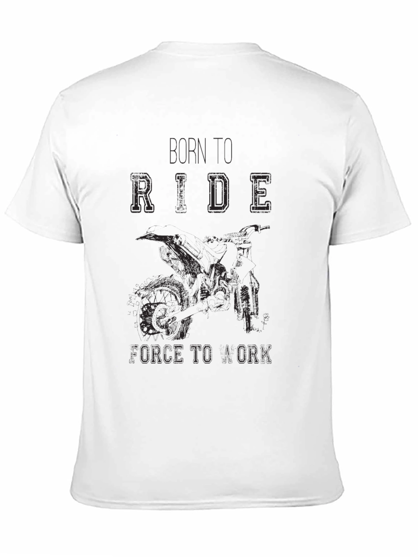 Black Born To Ride Graphic Print Tee view 11