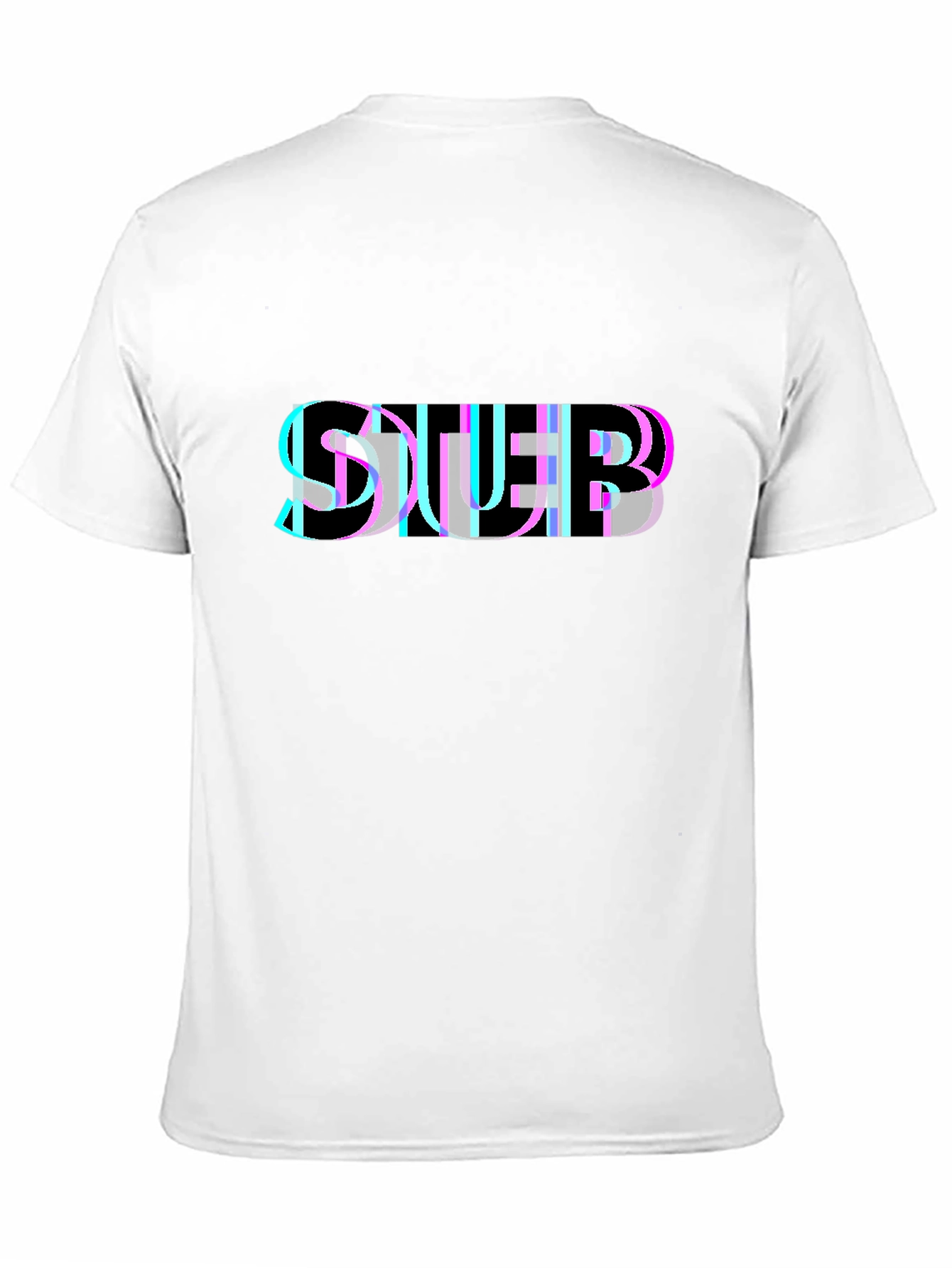 Black Abstract Glitch Graphic Black T-Shirt view 11