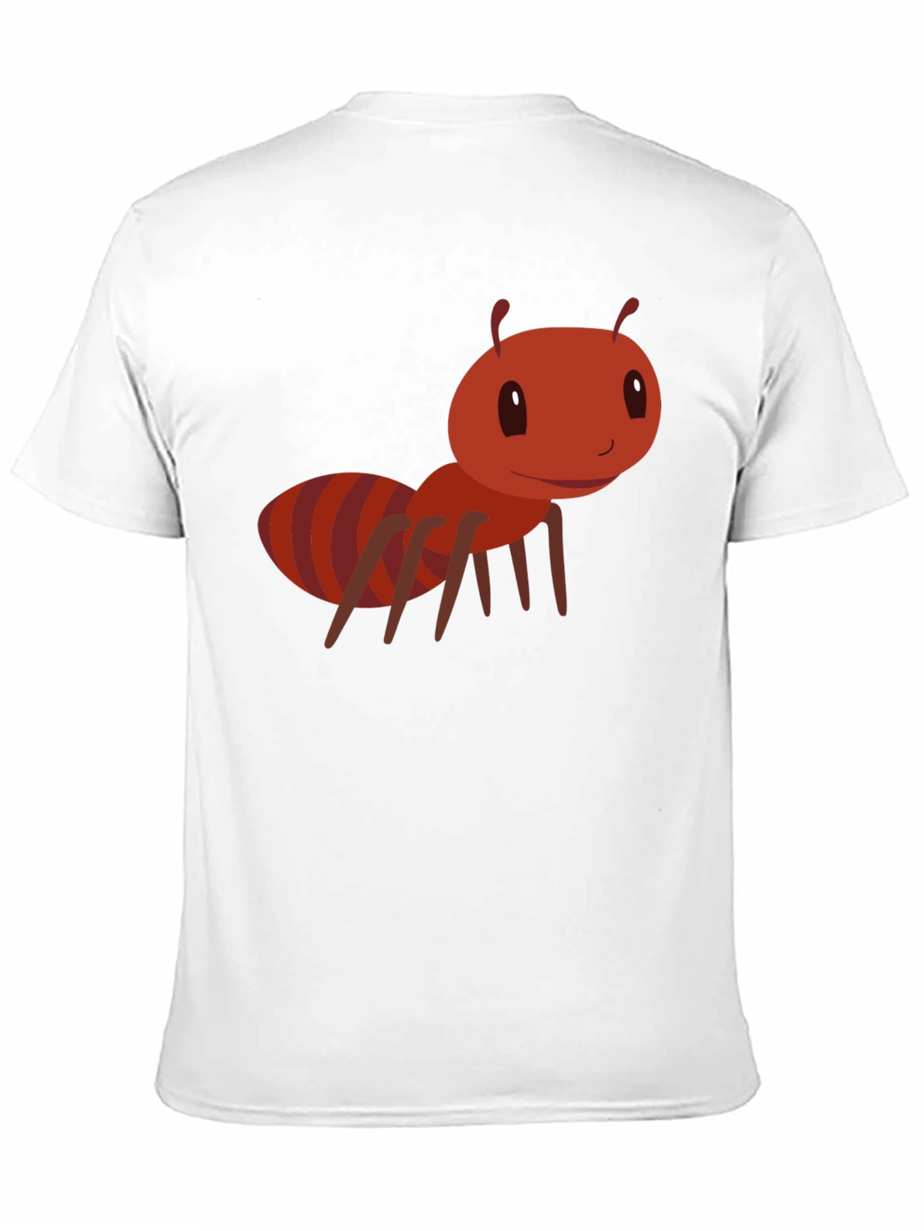 Black Cute Cartoon Ant Graphic Tee - Black Cotton view 11