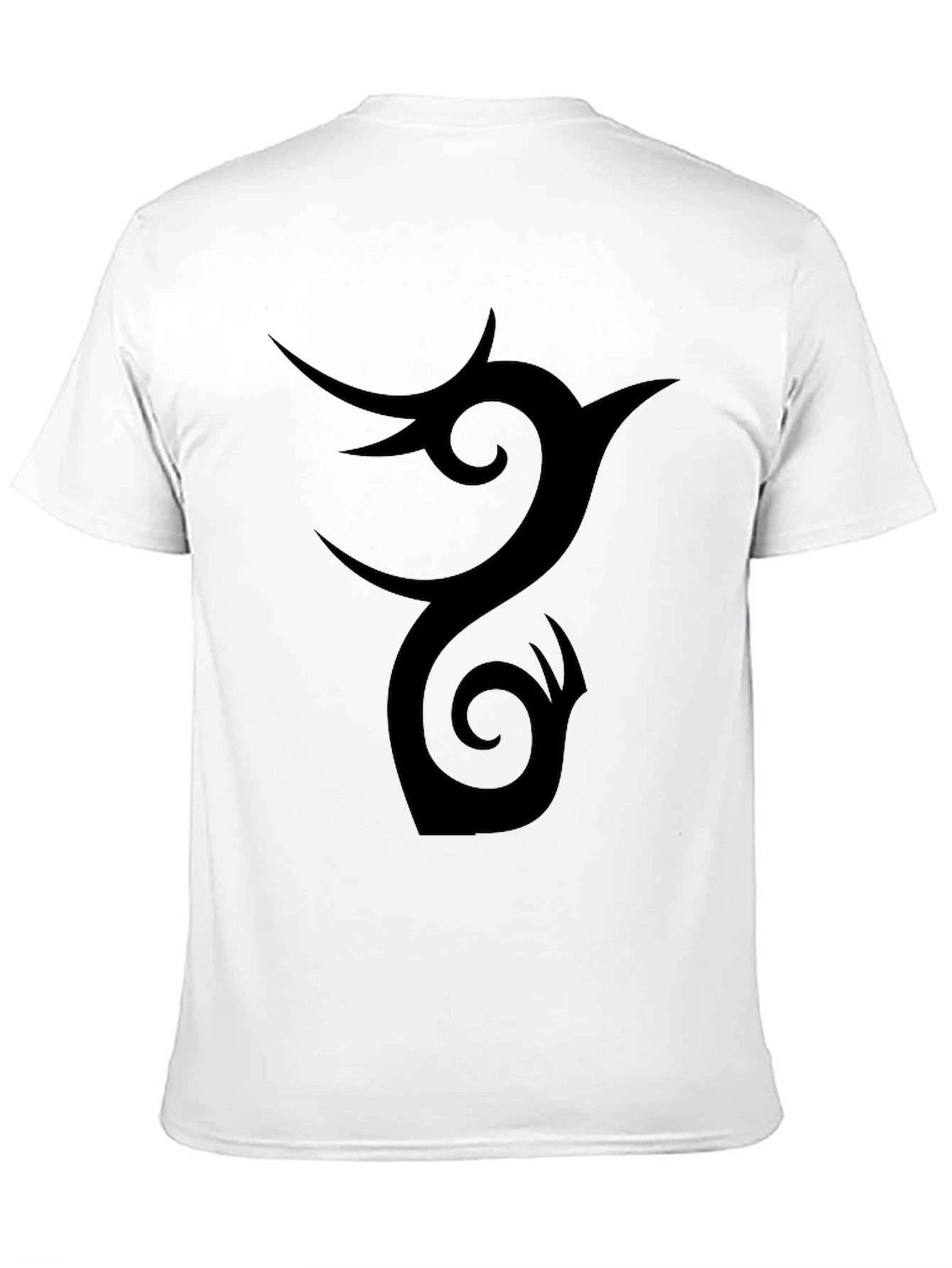 Black Tribal Phoenix Graphic Black T-Shirt view 11