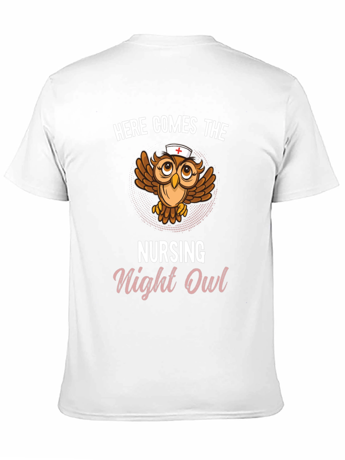 Black Nursing Night Owl T-Shirt - Funny Nurse Tee view 11