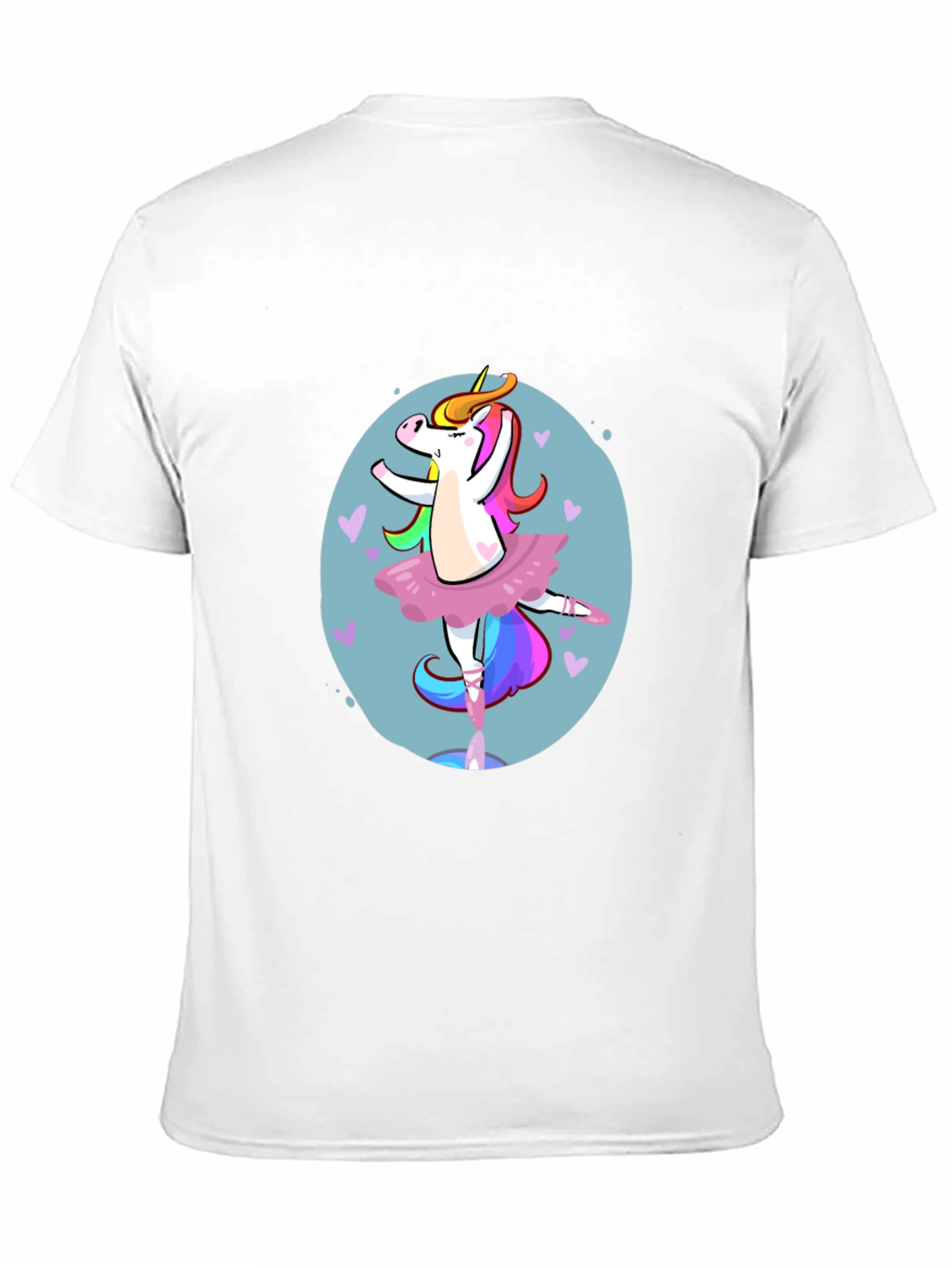 Black Unicorn Ballerina Graphic Tee - Black Cotton T-Shirt view 11