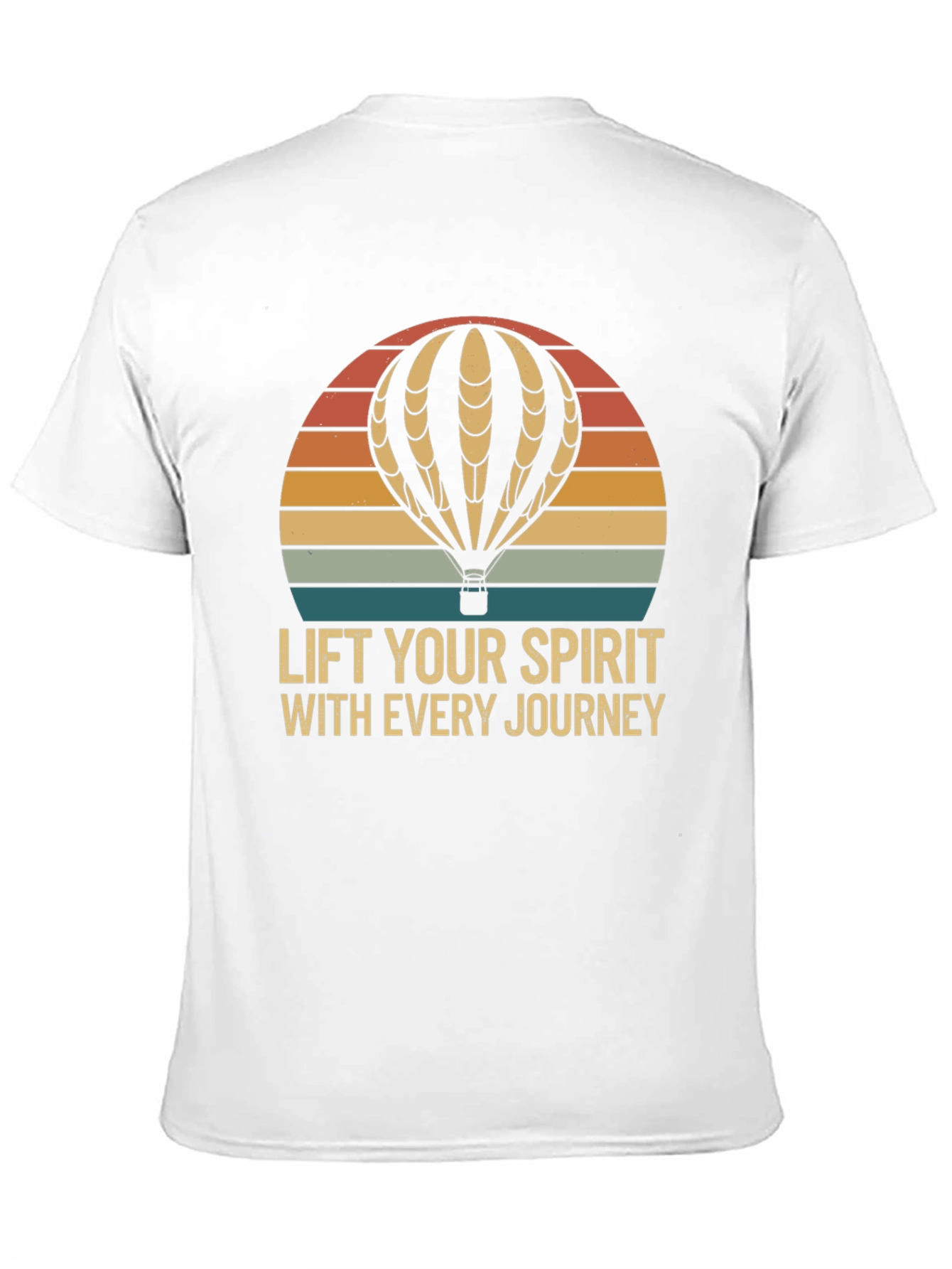 Black Lift Your Spirit Hot Air Balloon Graphic Tee view 11