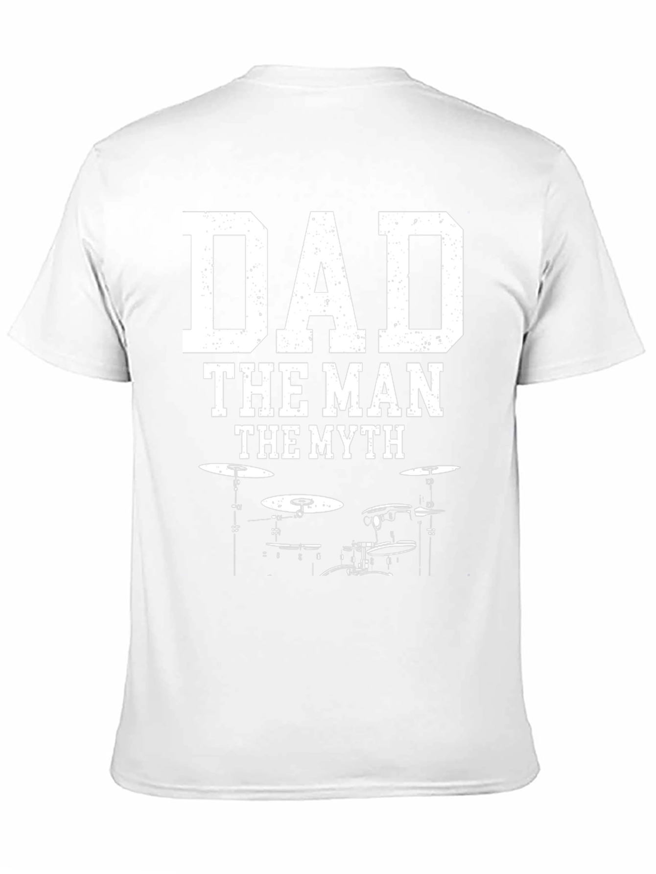 Black Dad The Man The Myth Drum Kit Graphic T-Shirt view 11