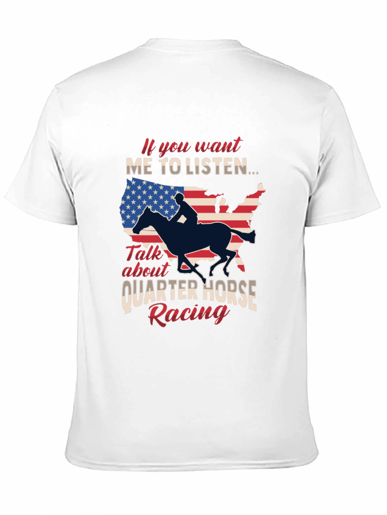 Black Quarter Horse Racing Graphic T-Shirt view 11