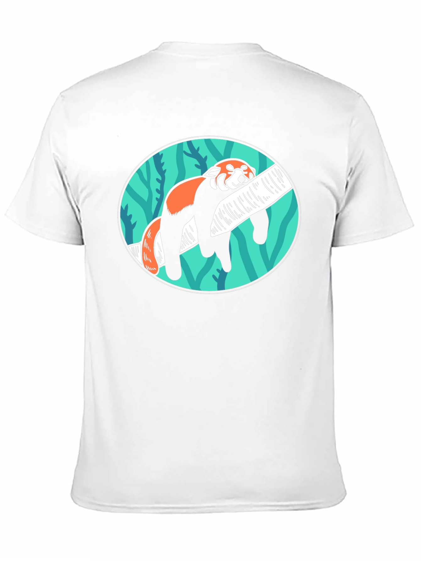 Black Red Panda Nap T-Shirt - Cute Animal Tee view 11