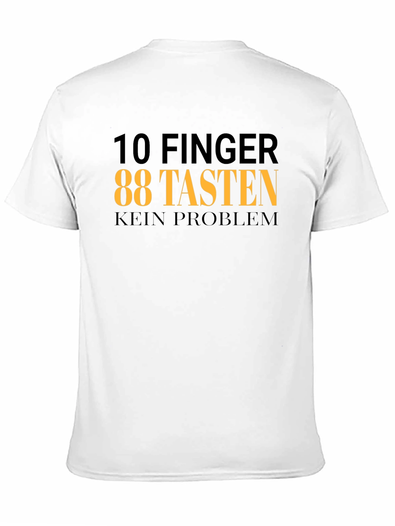 10 Fingers 88 Keys T-Shirt - Black Graphic Tee - 11