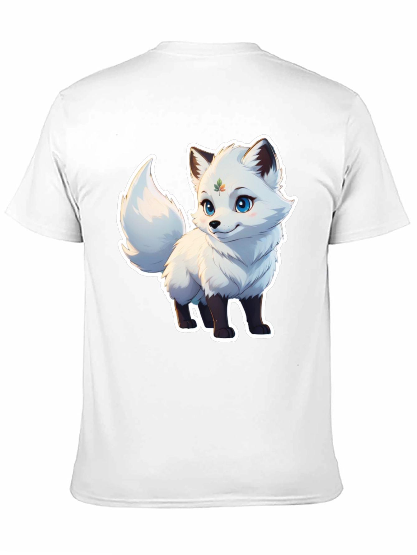 Black Cute Fox Graphic Tee - Black Unisex T-Shirt view 11