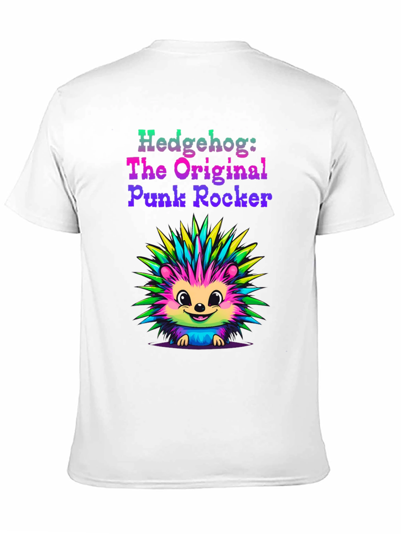Black Hedgehog Punk Rocker Graphic Tee view 11