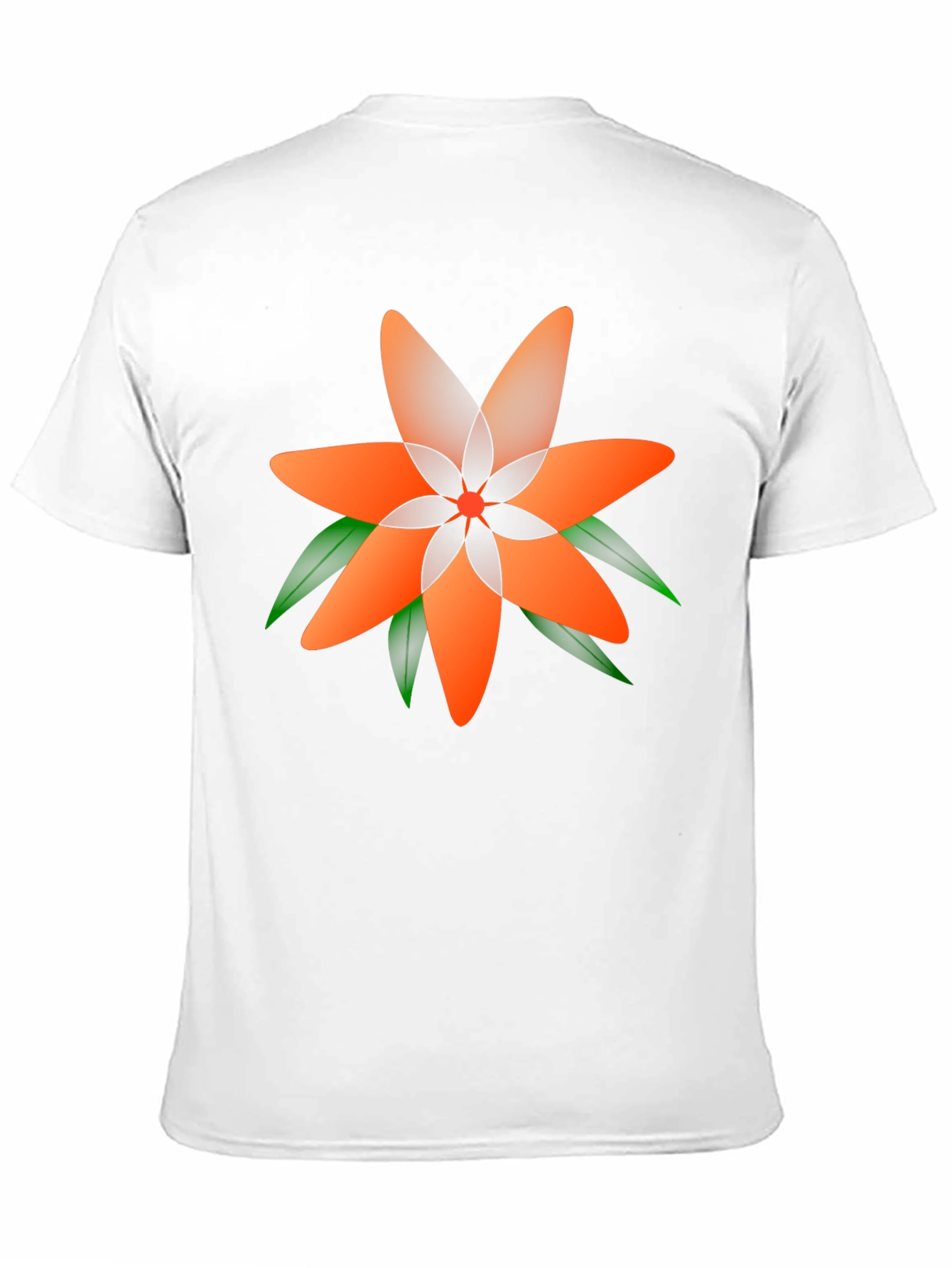 Black Geometric Floral Tee - Stylish Black T-Shirt view 11