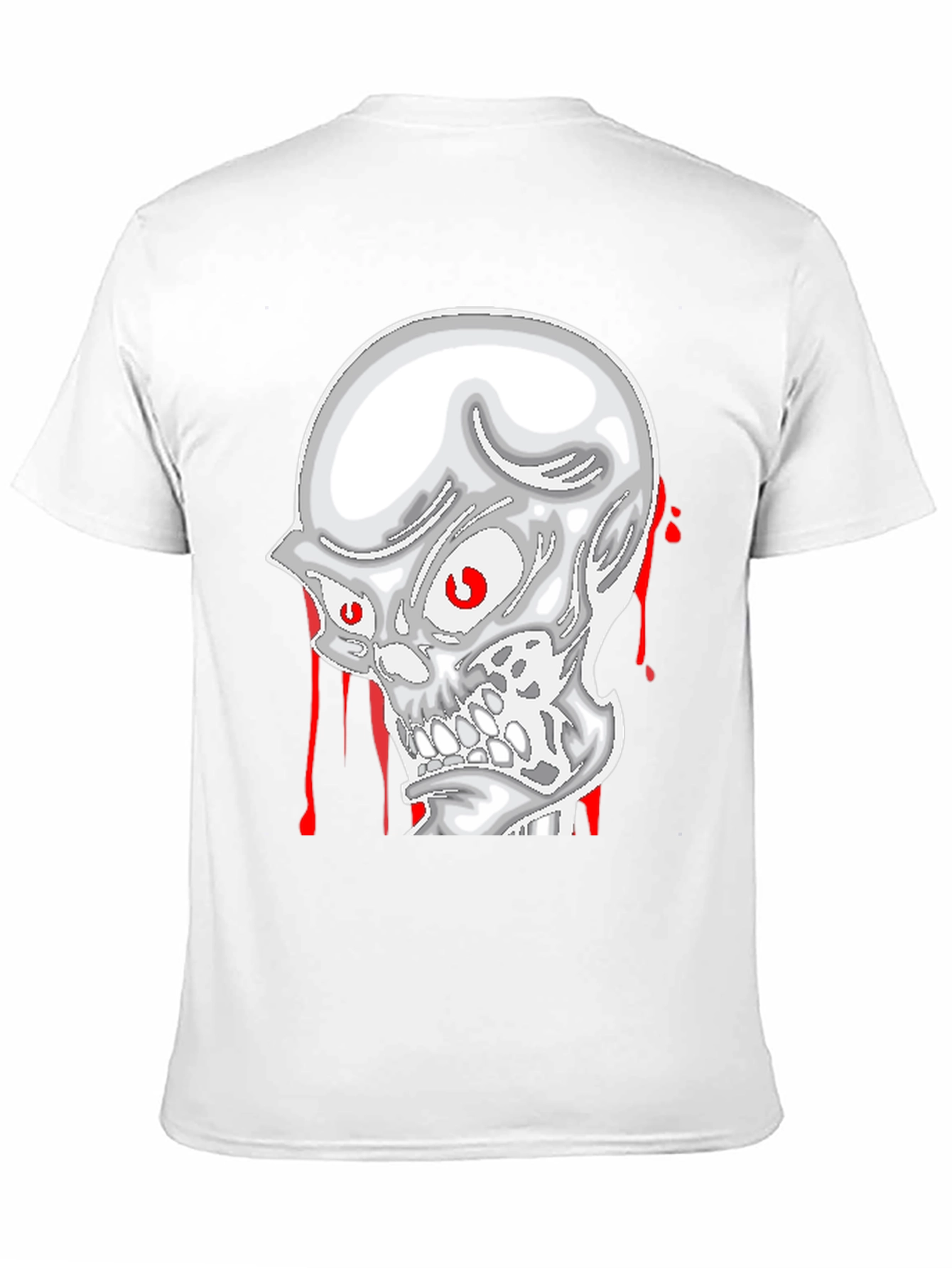 Black Skull Graphic Tee - Men's Black Cotton T-Shirt view 11