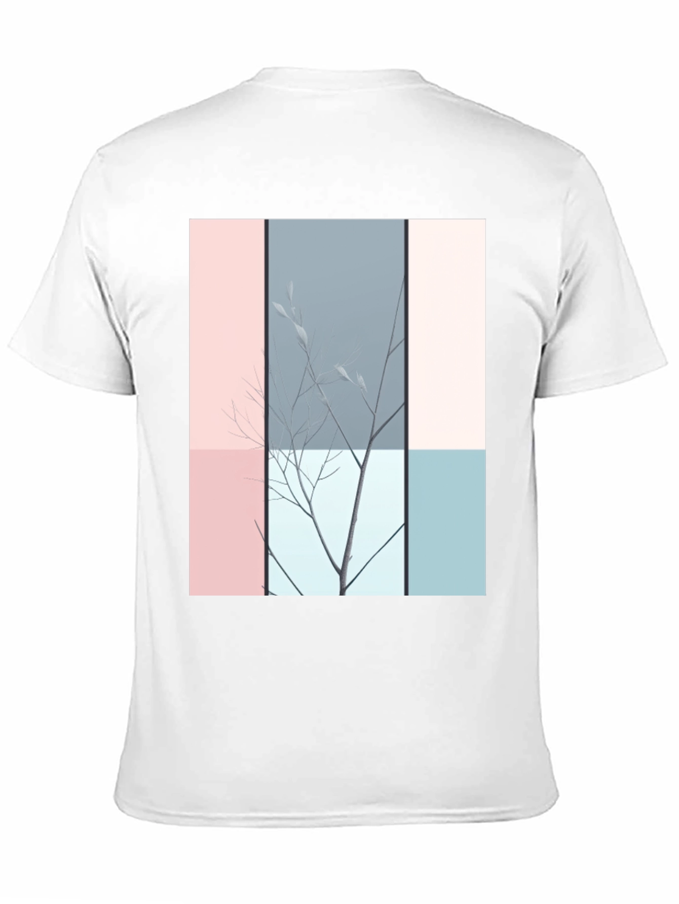 Black Abstract Nature Graphic T-Shirt - Modern Art Tee view 11