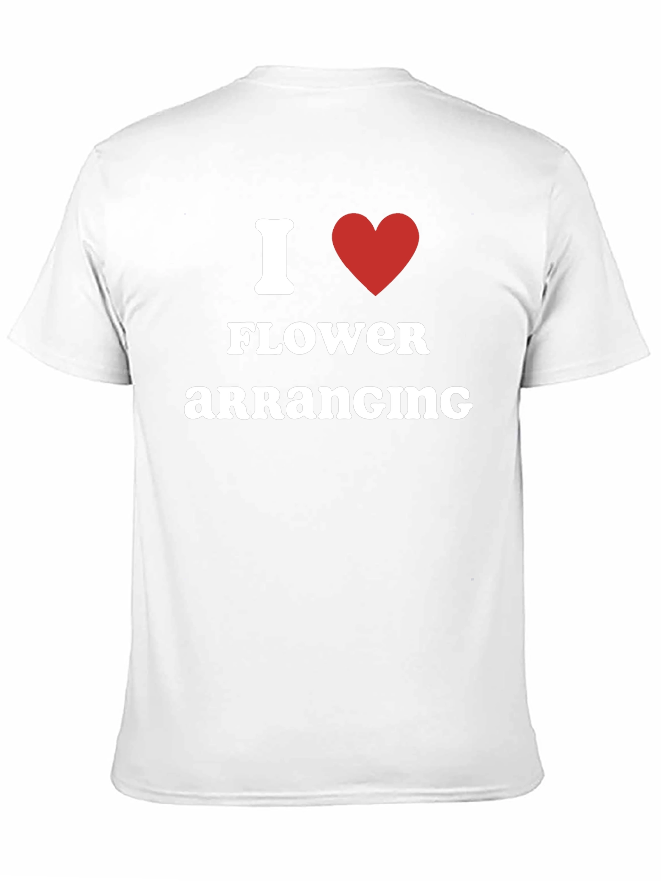Black I Love Flower Arranging Black T-Shirt view 11