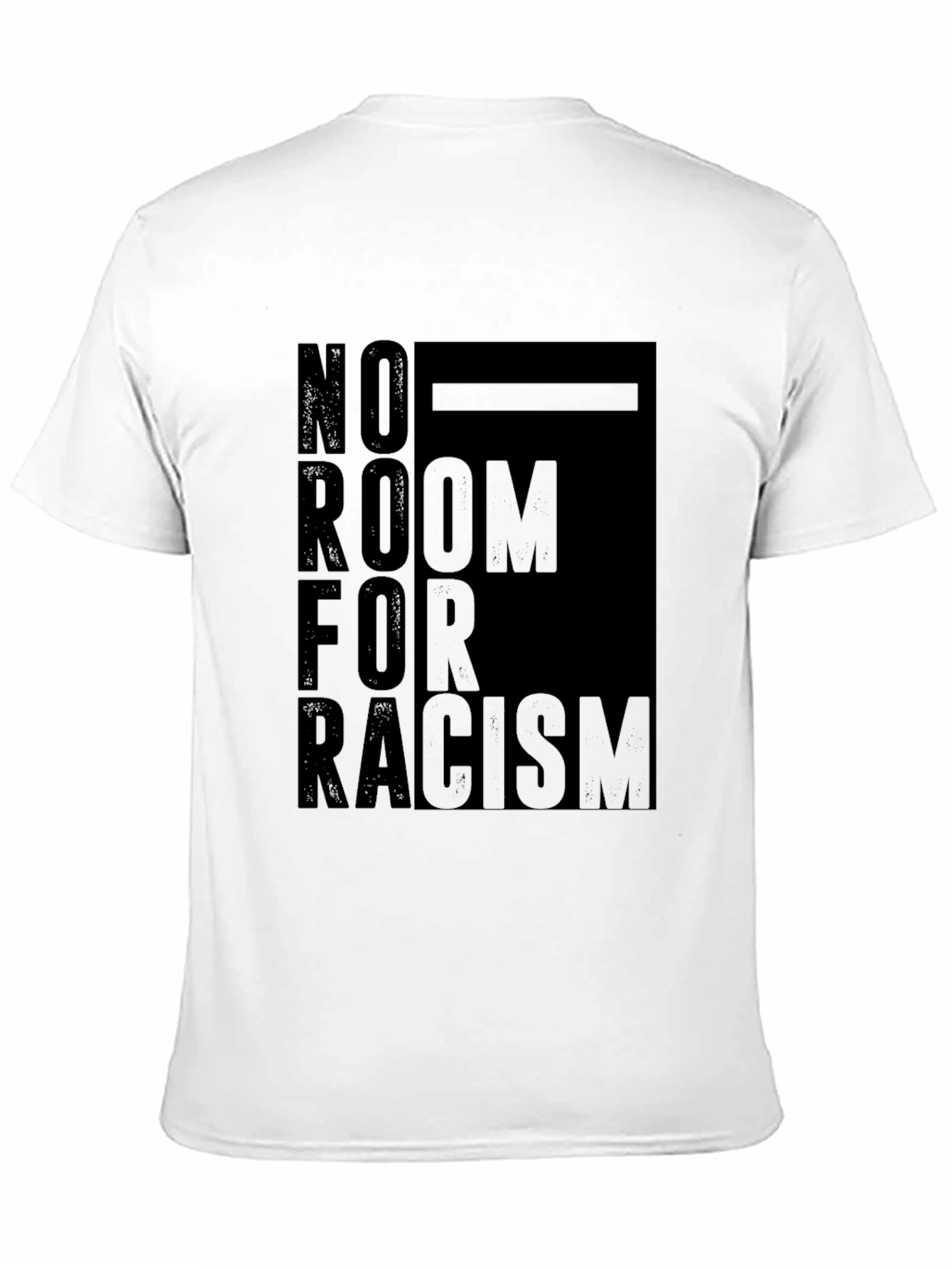 Black No Room For Racism Graphic Tee - Black view 11