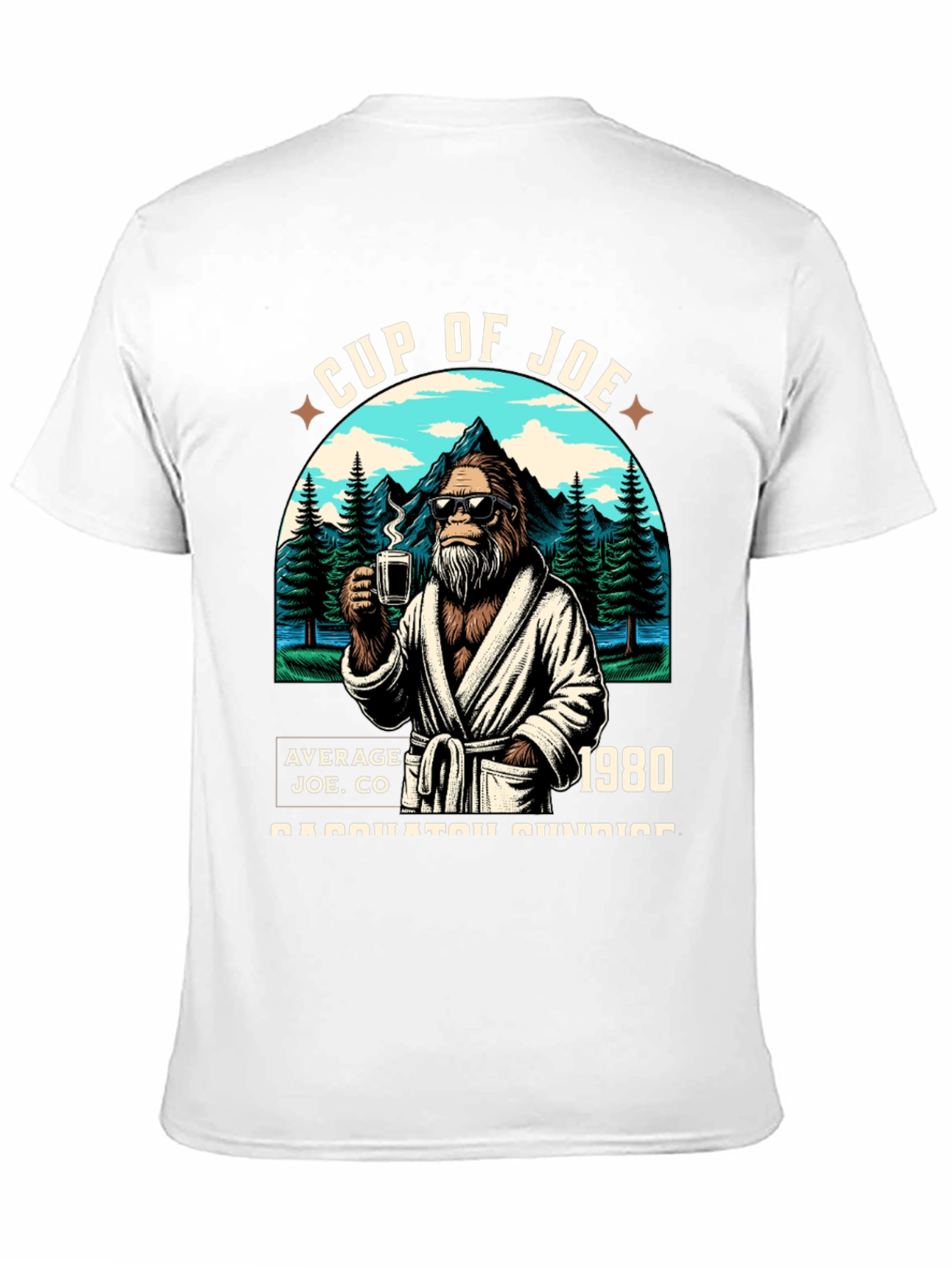 Black Cup of Joe Bigfoot T-Shirt: Average Joe CO view 11