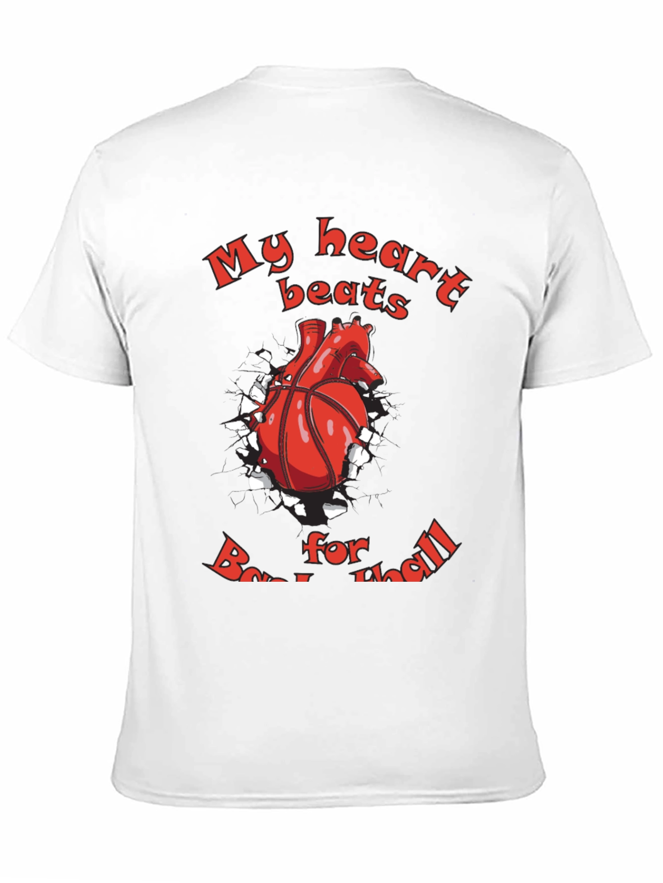 Black Basketball Heartbeat Graphic T-Shirt view 11