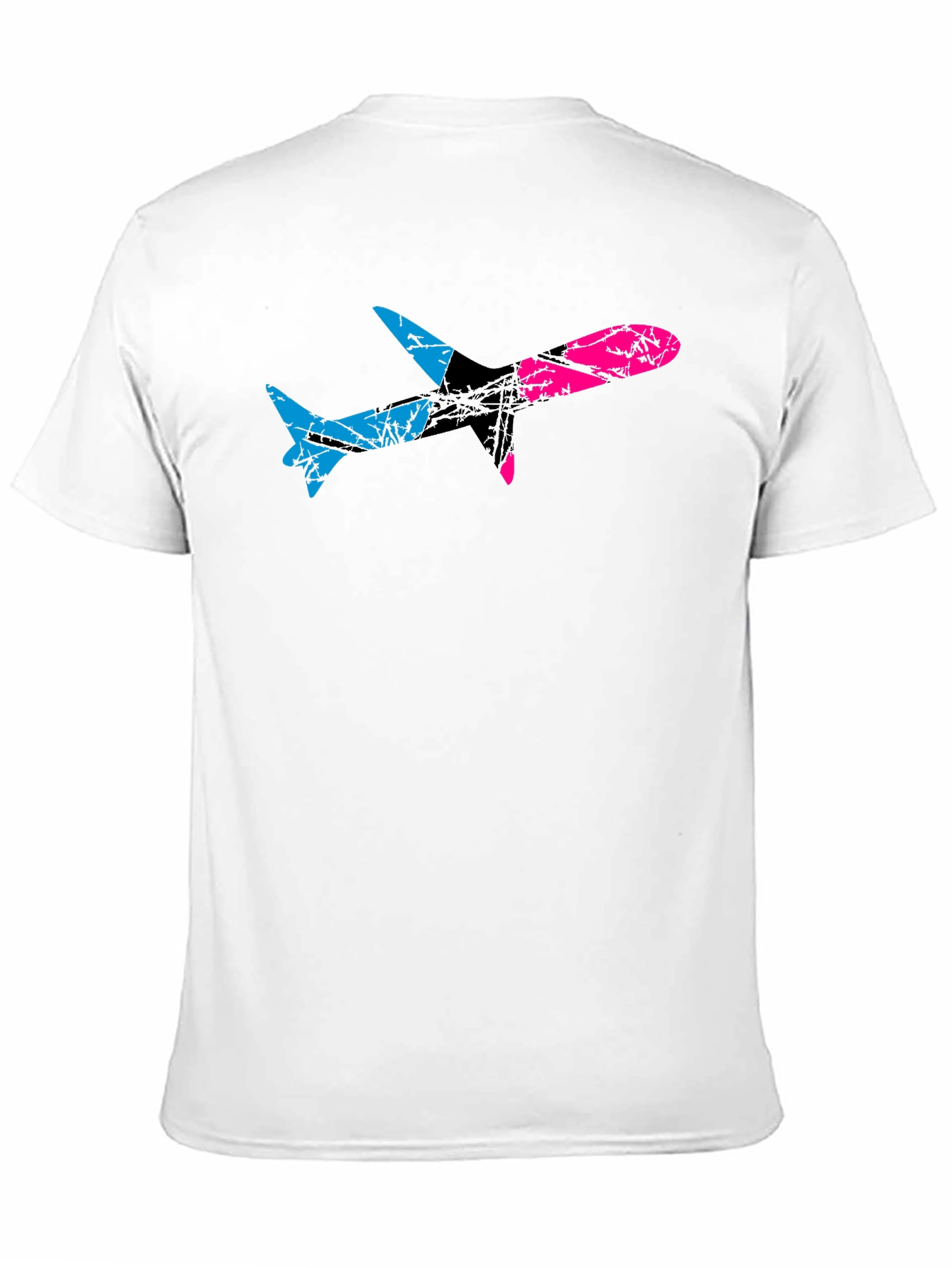 Black Bi-Color Airplane Graphic Tee view 11