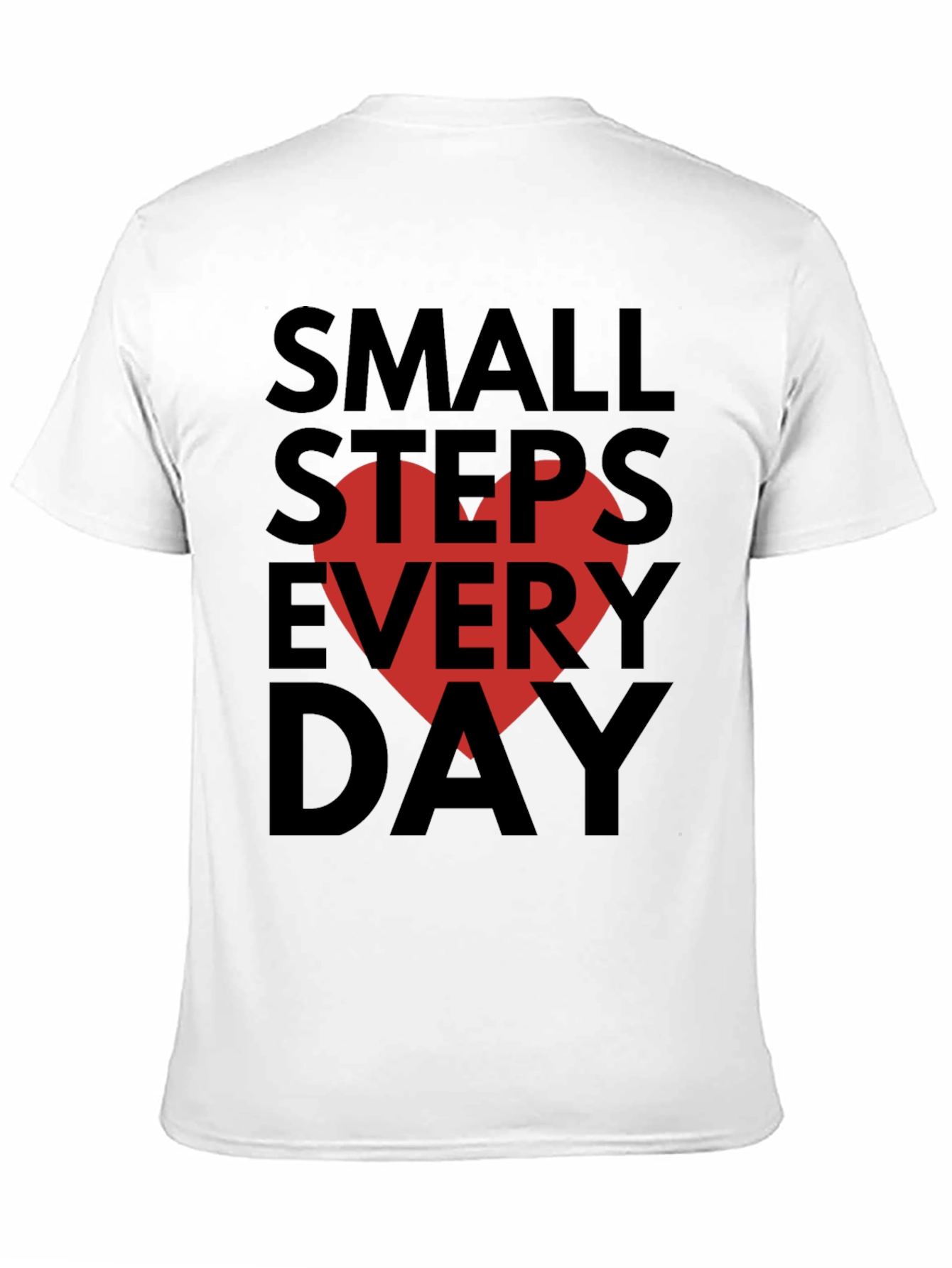 Black Small Steps Every Day Graphic Tee view 11