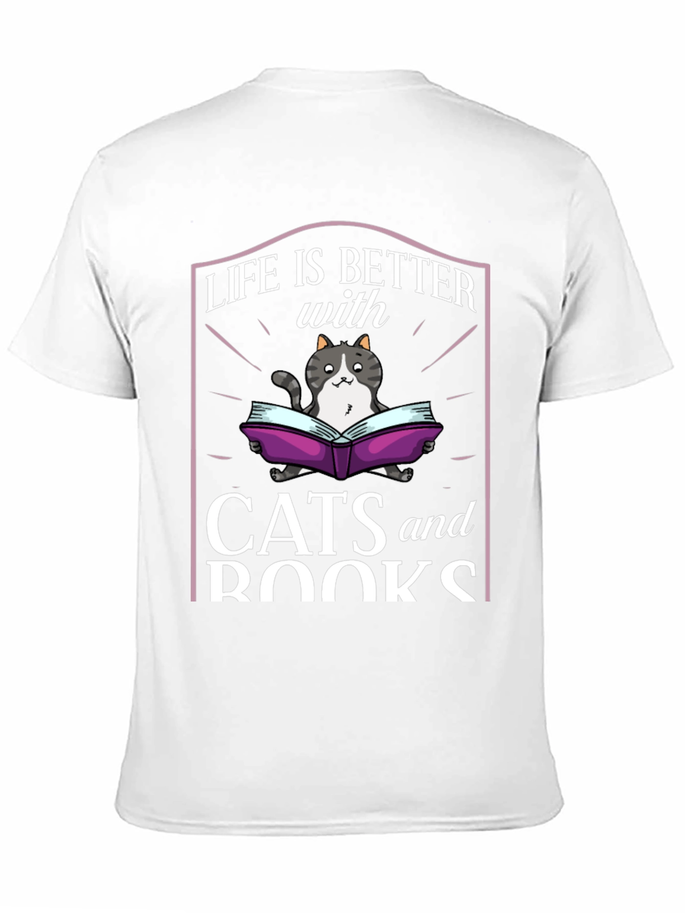 Black Life is Better with Cats and Books T-Shirt view 11
