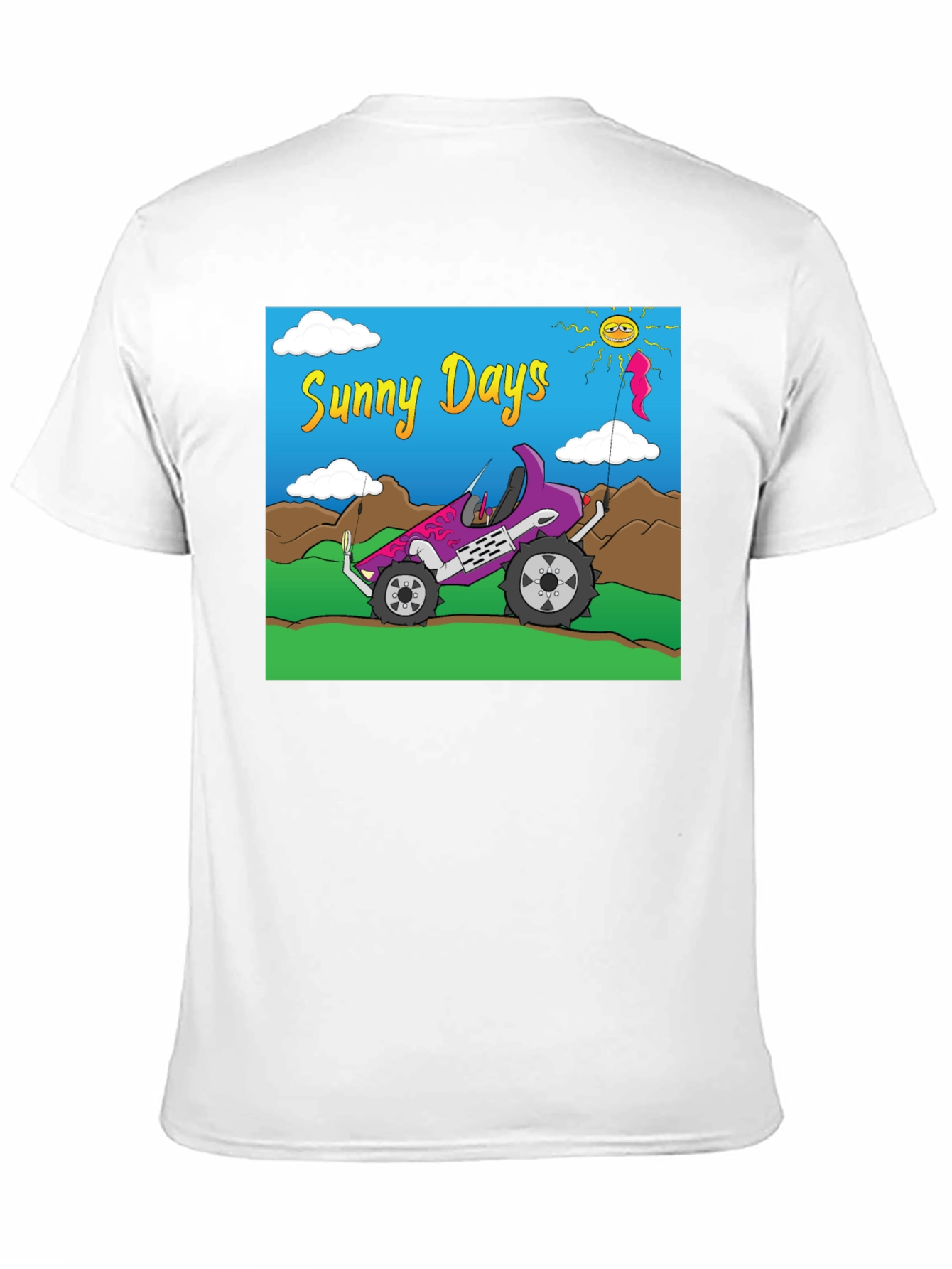 Black Sunny Days Graphic Tee - Car & Sunshine Design view 11