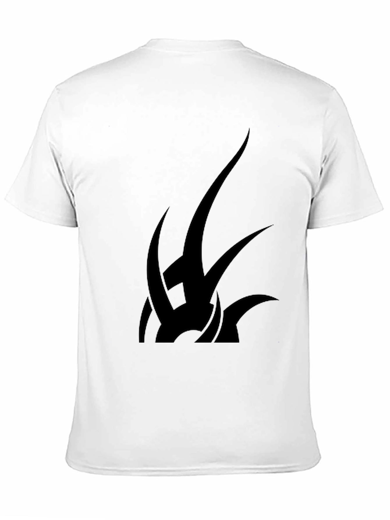 Black Black T-Shirt with Abstract Tribal Design view 11