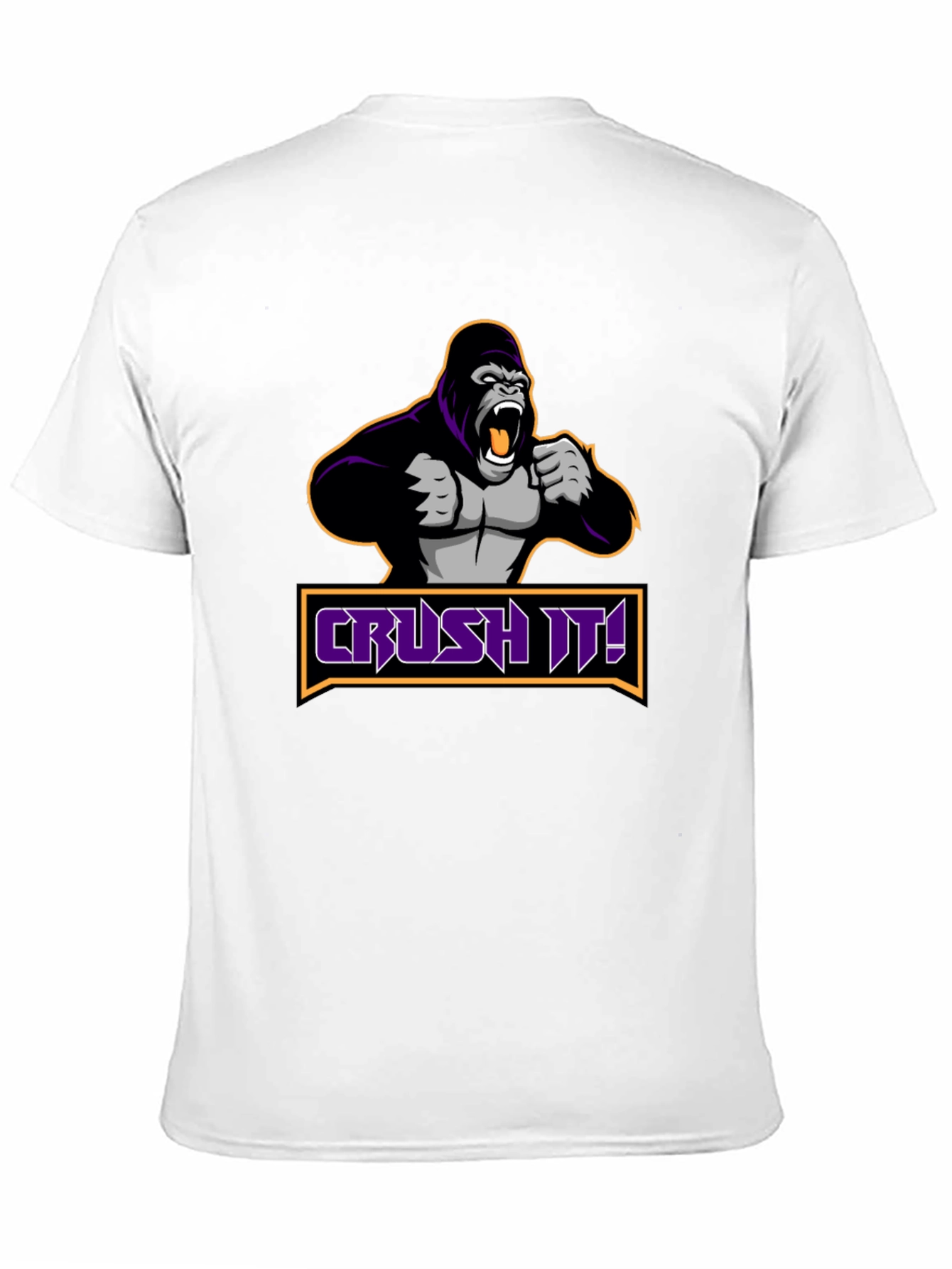 Black Crush It Gorilla Graphic Black T-Shirt view 11
