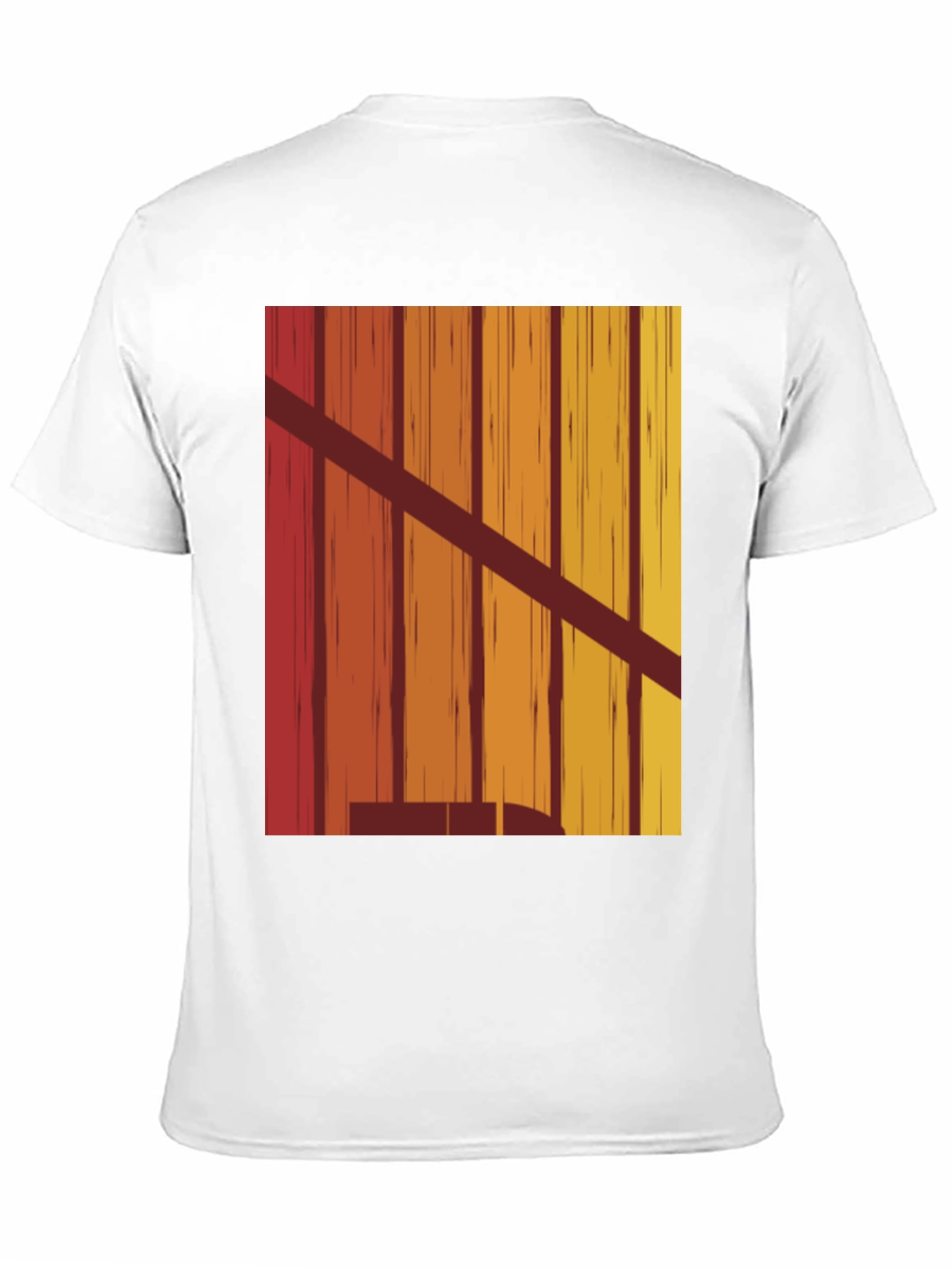 Black Retro Vertical Stripe Graphic Tee view 11