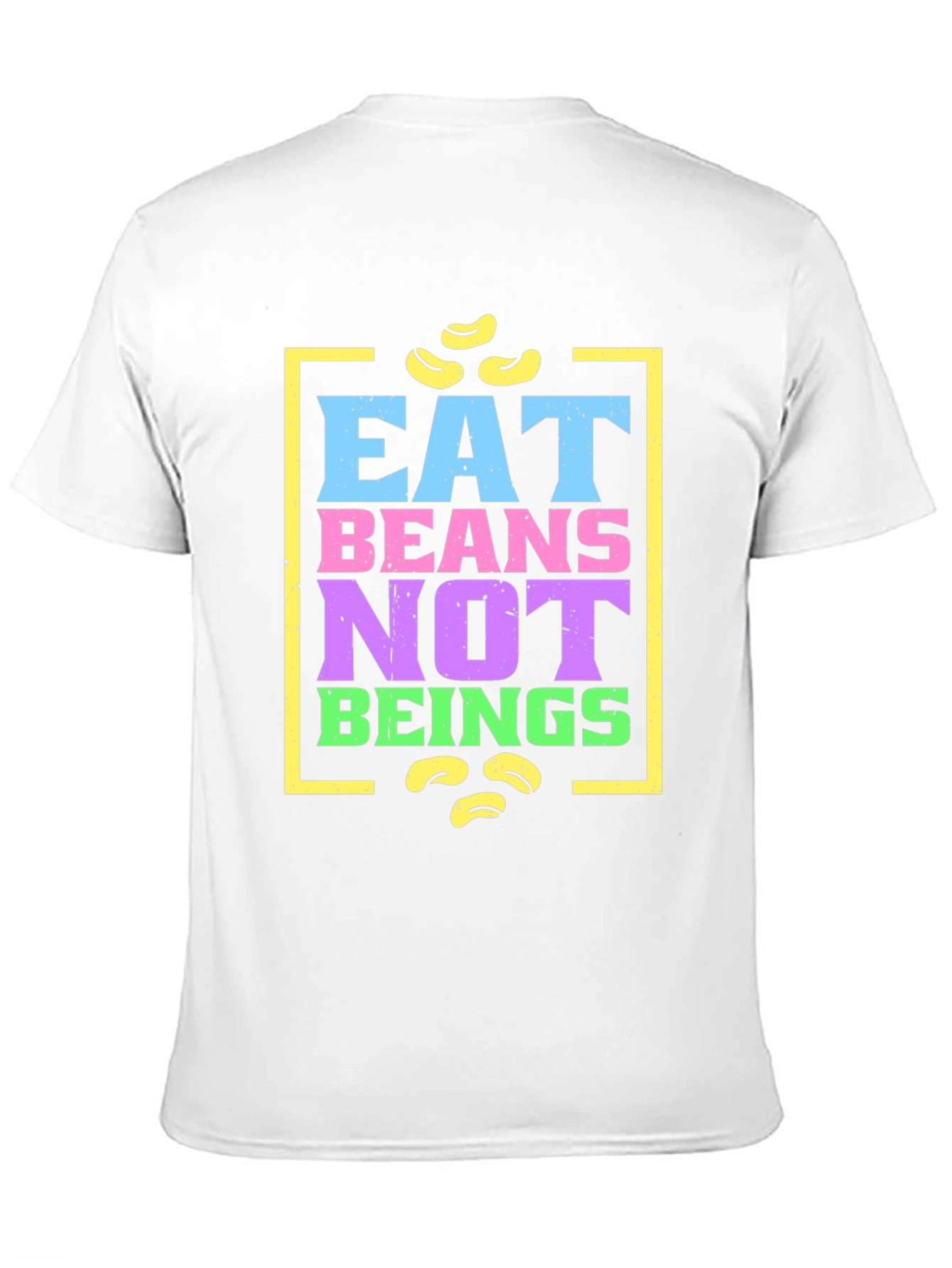 Black Eat Beans Not Beings Graphic T-Shirt view 11