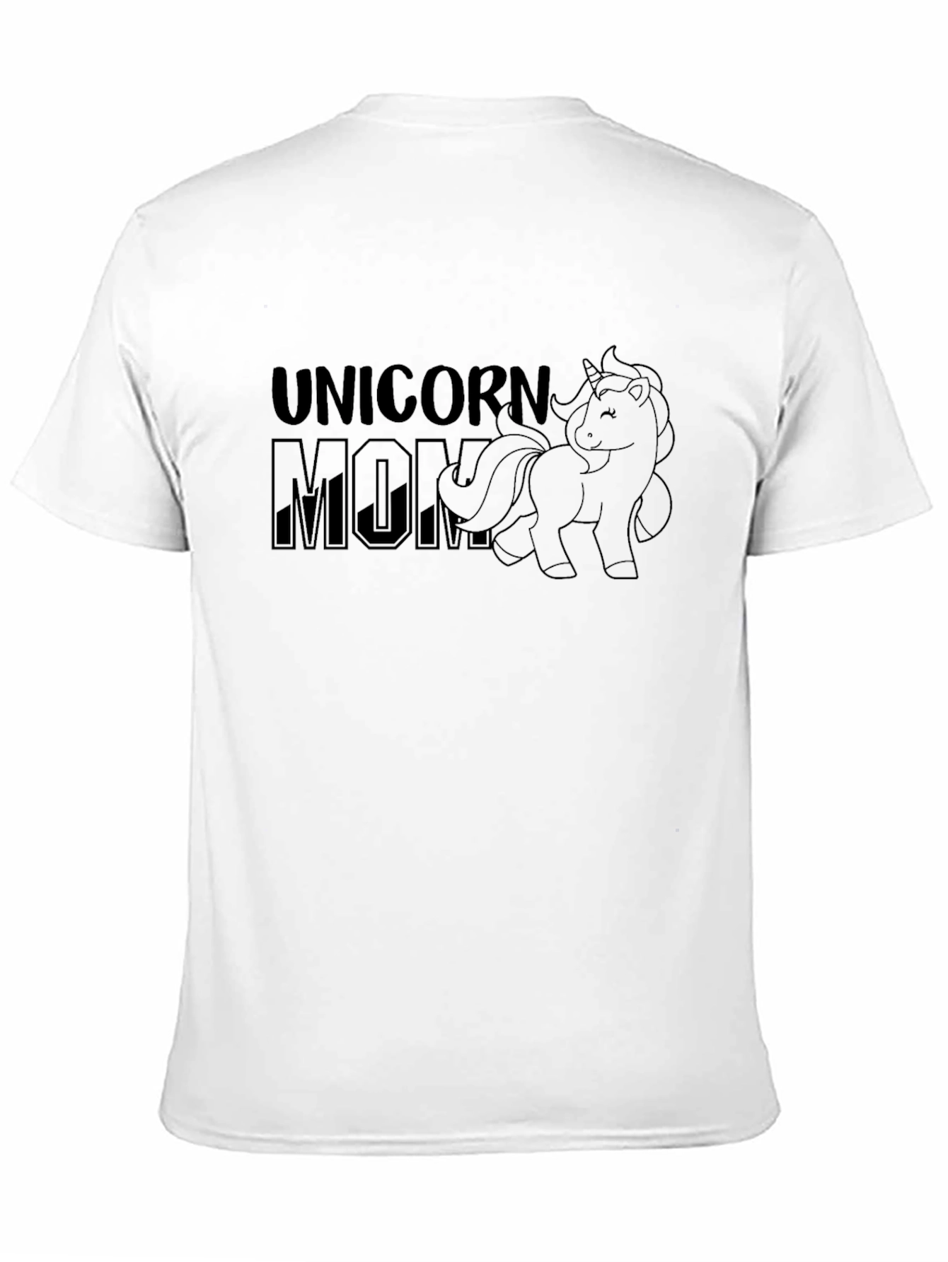 Black Unicorn Mom Black T-Shirt view 11