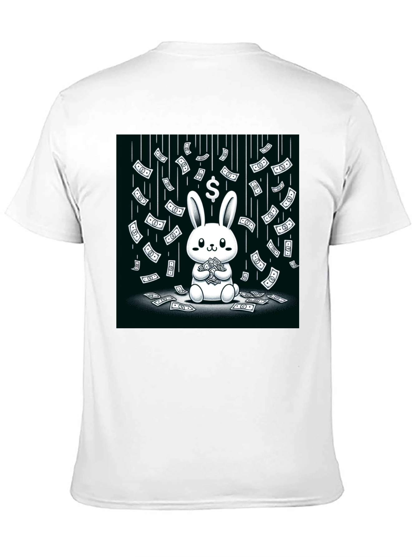 Black Money Bunny Black T-Shirt view 11