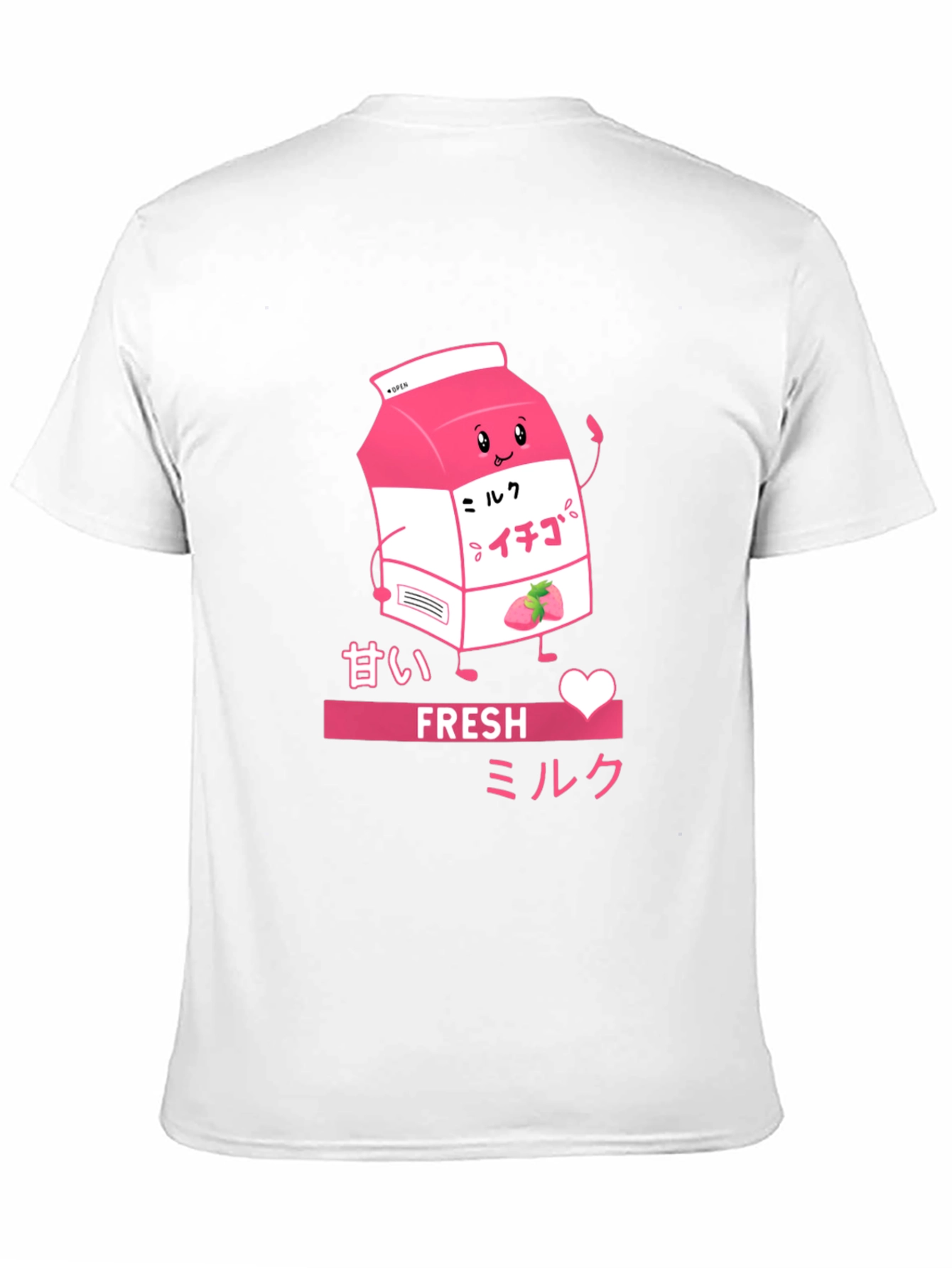 Black Kawaii Strawberry Milk T-Shirt - Fresh Milk Tee view 11