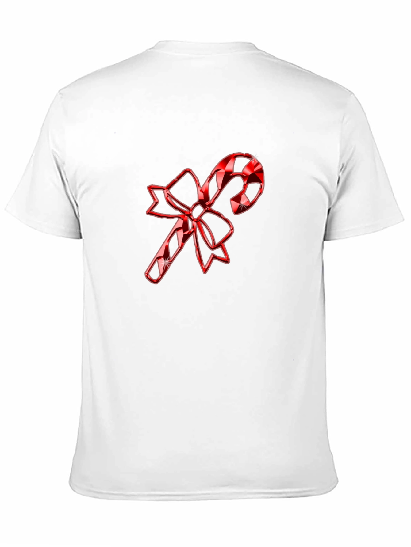 Black Festive Candy Cane Bow T-Shirt - Holiday Cheer view 11