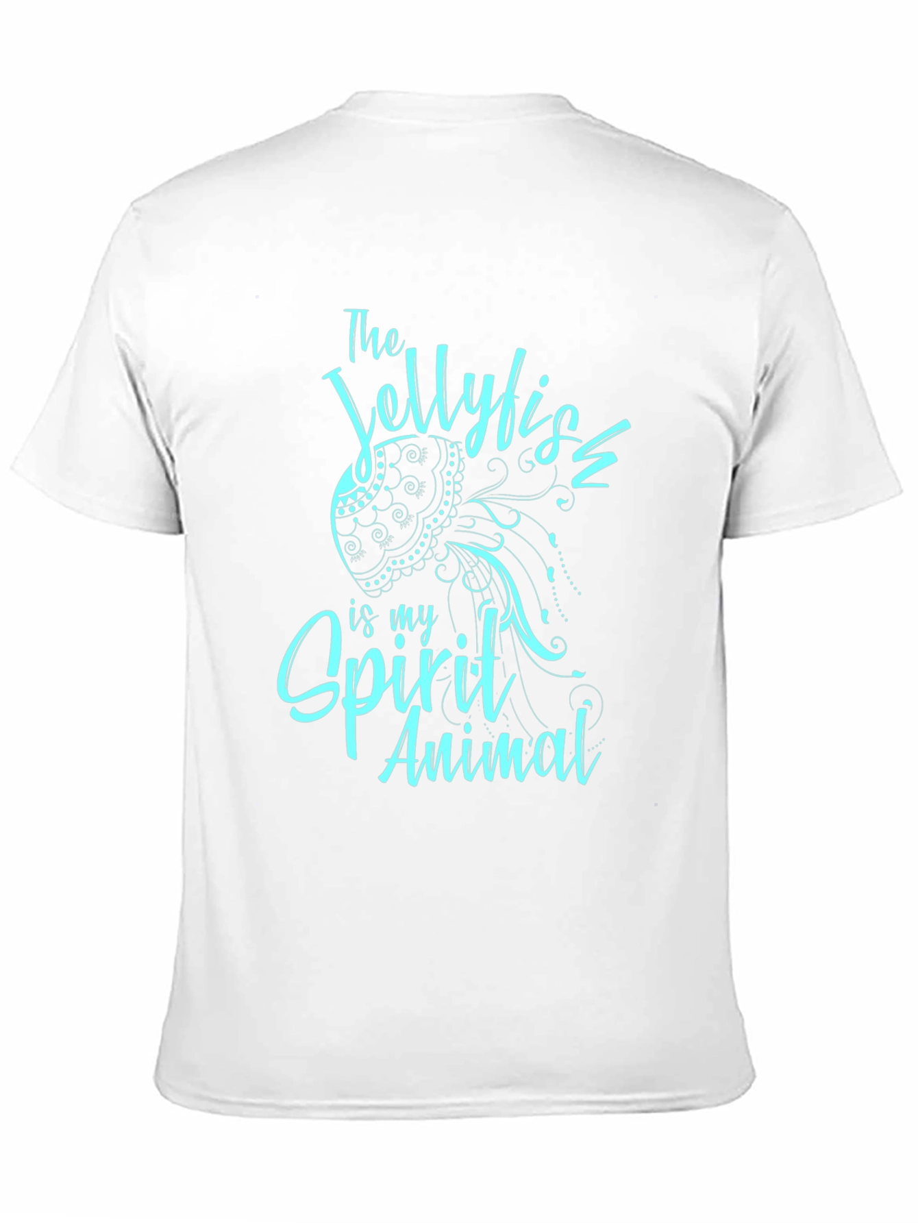 Black Jellyfish Spirit Animal T-Shirt - Black Graphic Tee view 11