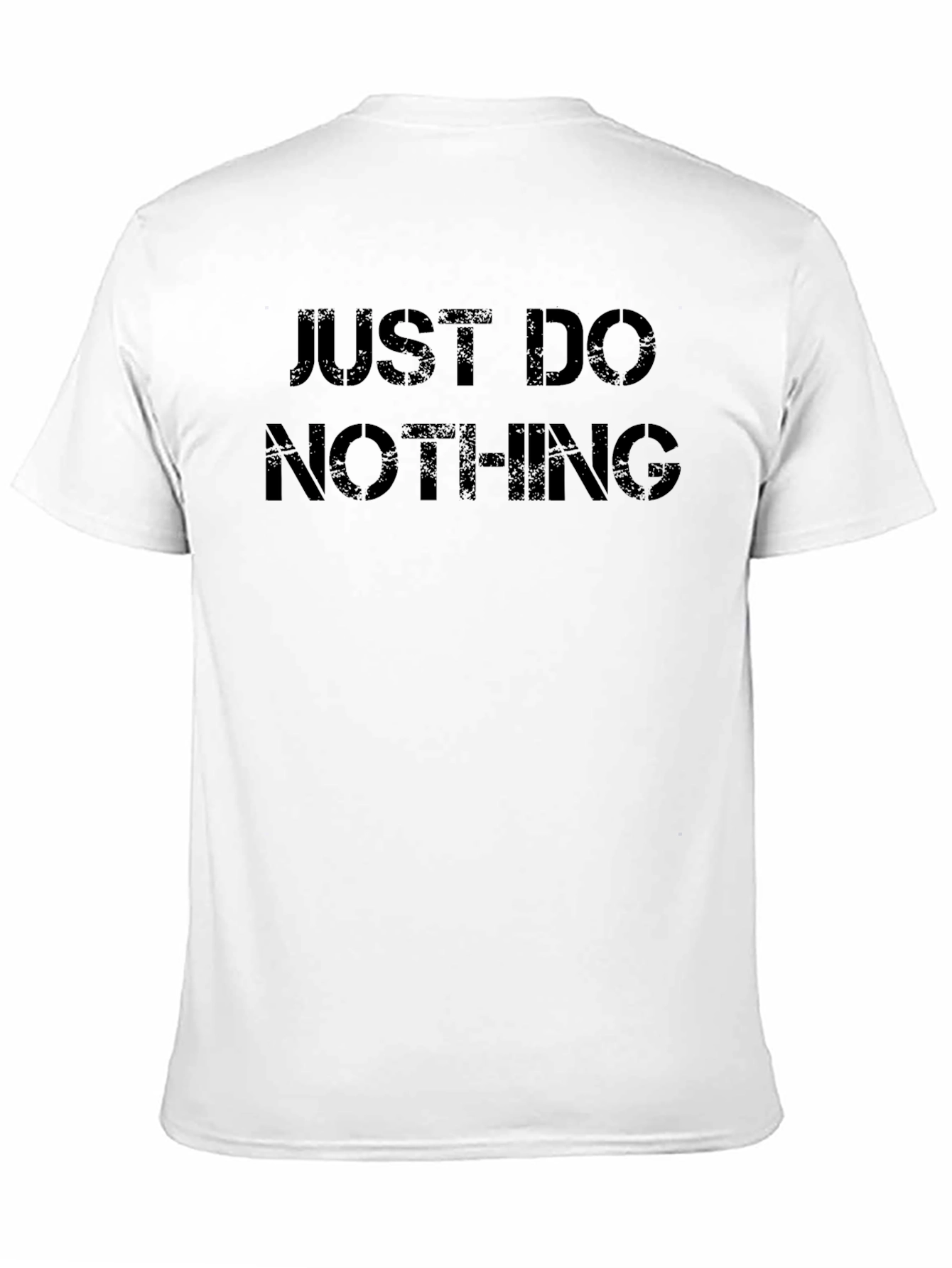 Black Just Do Nothing Graphic Tee - Relaxed Fit Black T-Shirt view 11