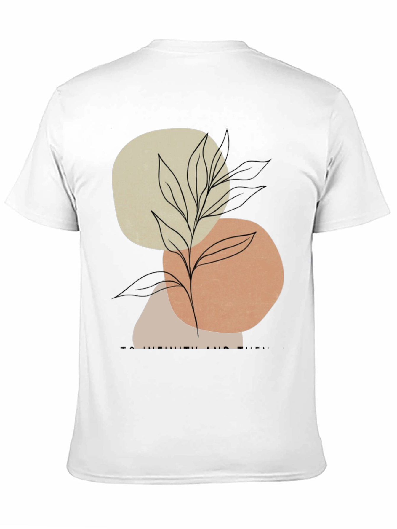 Black Abstract Art Plant Graphic Men's T-Shirt view 11