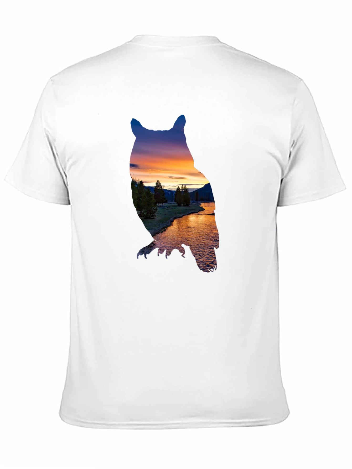 Black Owl Sunset Graphic Tee view 11