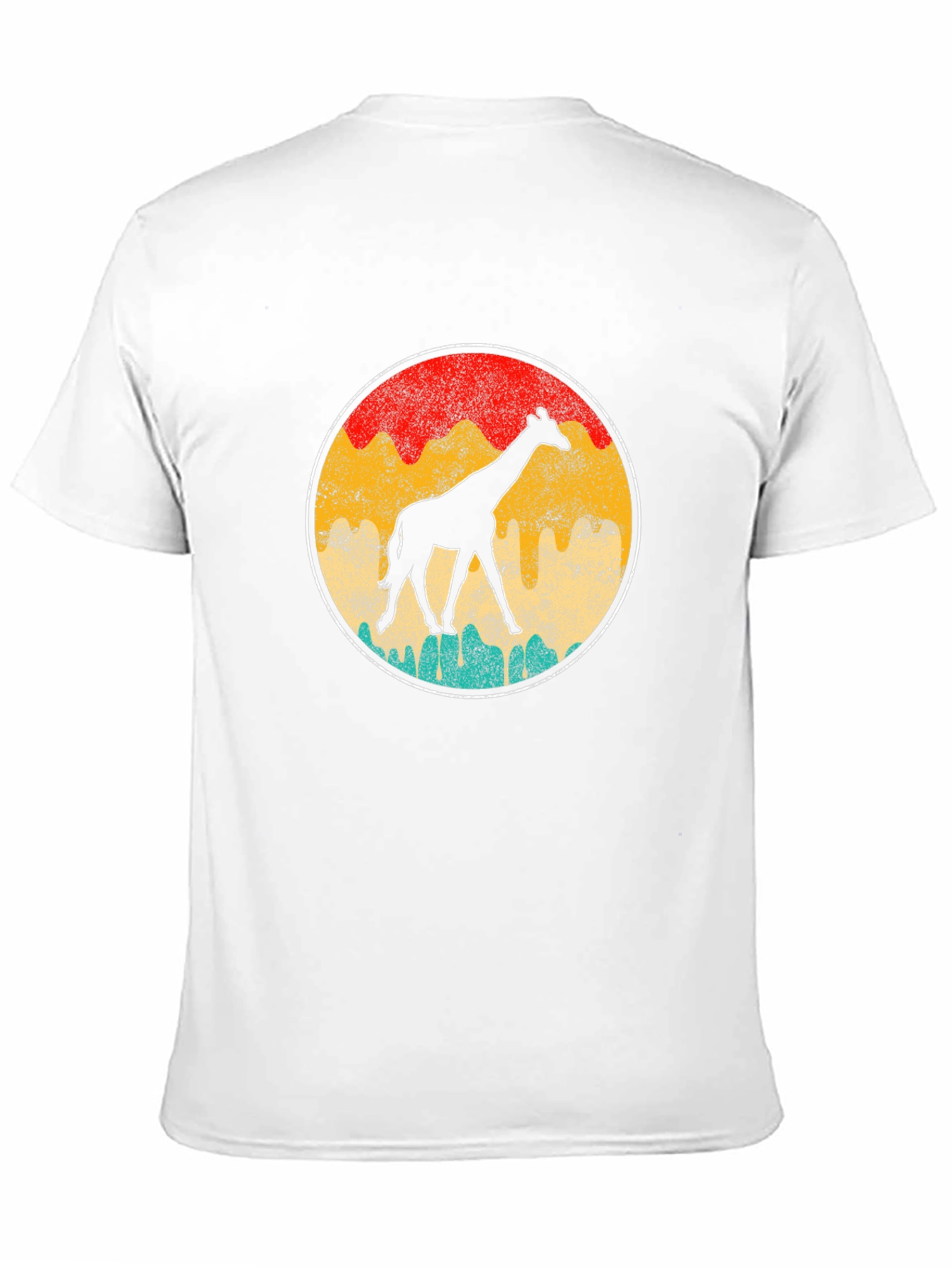 Black Retro Giraffe Graphic Tee - Unisex Black T-Shirt view 11