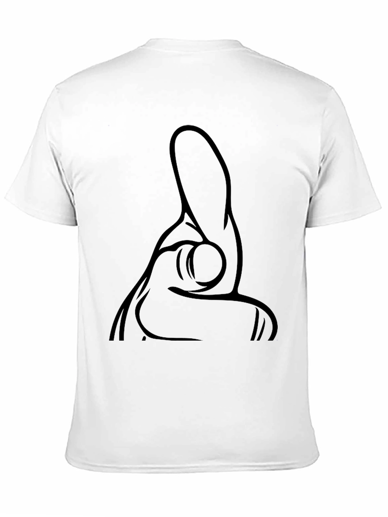 Black Pointing Finger Graphic Black T-Shirt view 11