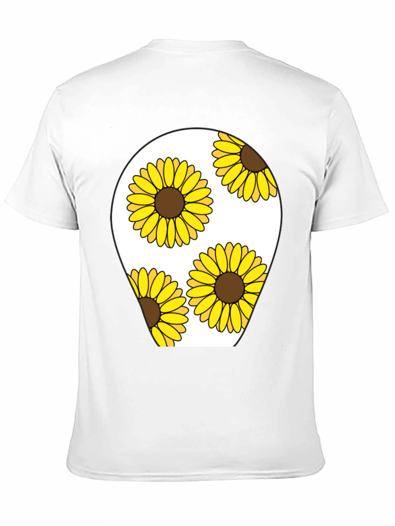 Black Sunflower Graphic Print Black T-Shirt view 11