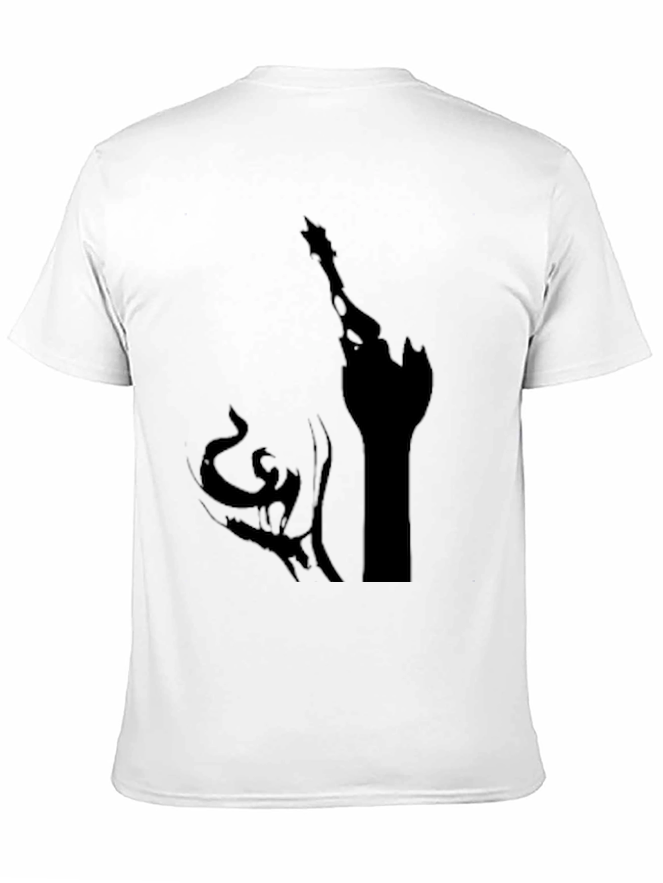 Black Men's Black Graphic Tee - Fantasy Castle Design view 11