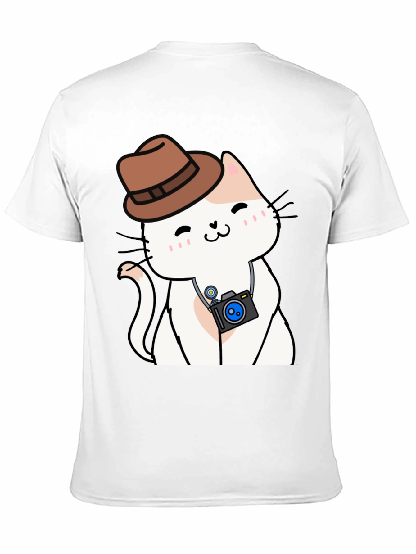 Black Cute Cat Photographer Black T-Shirt view 11