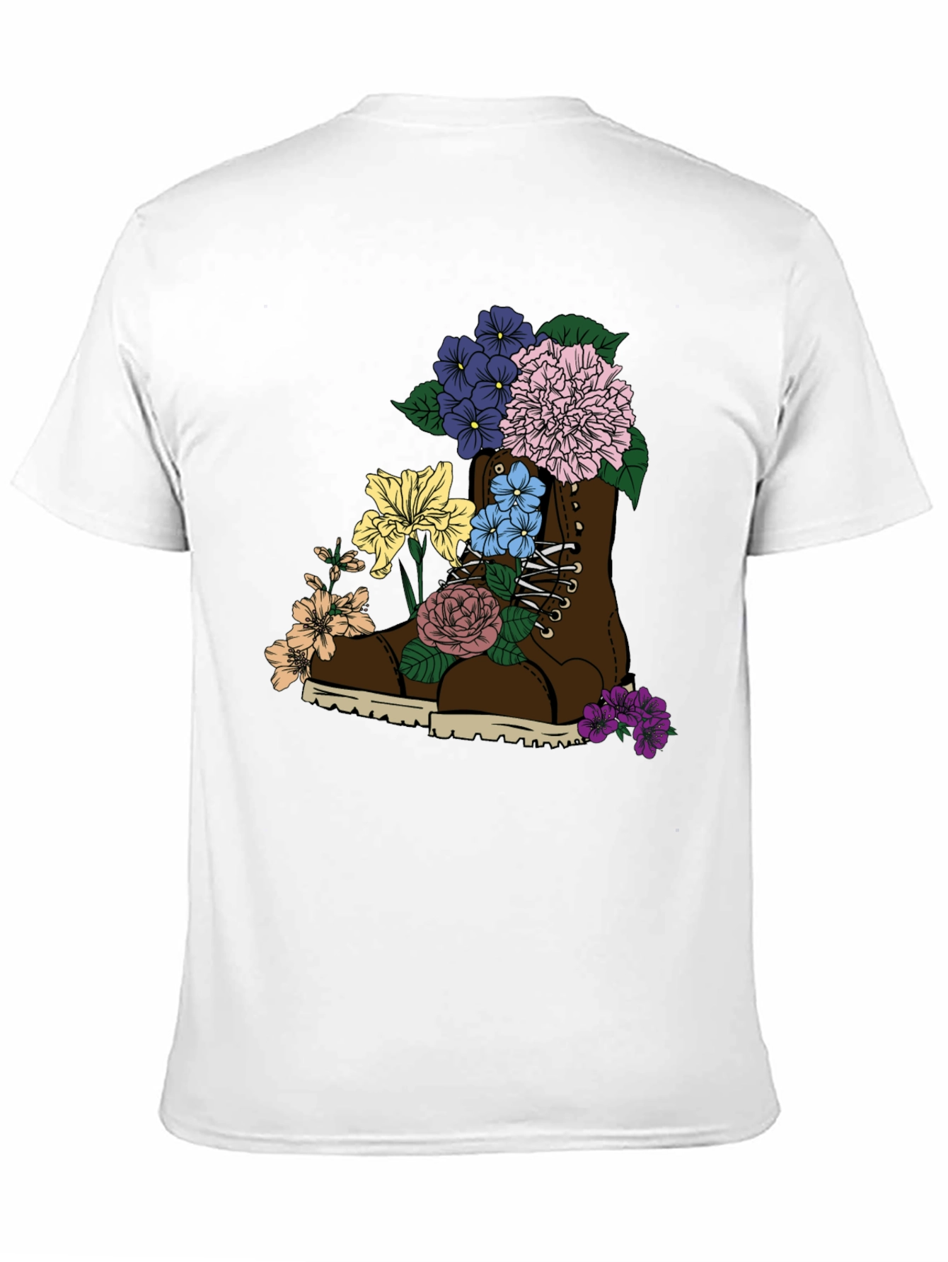 Floral Boot T-Shirt: Unique Graphic Tee - 11