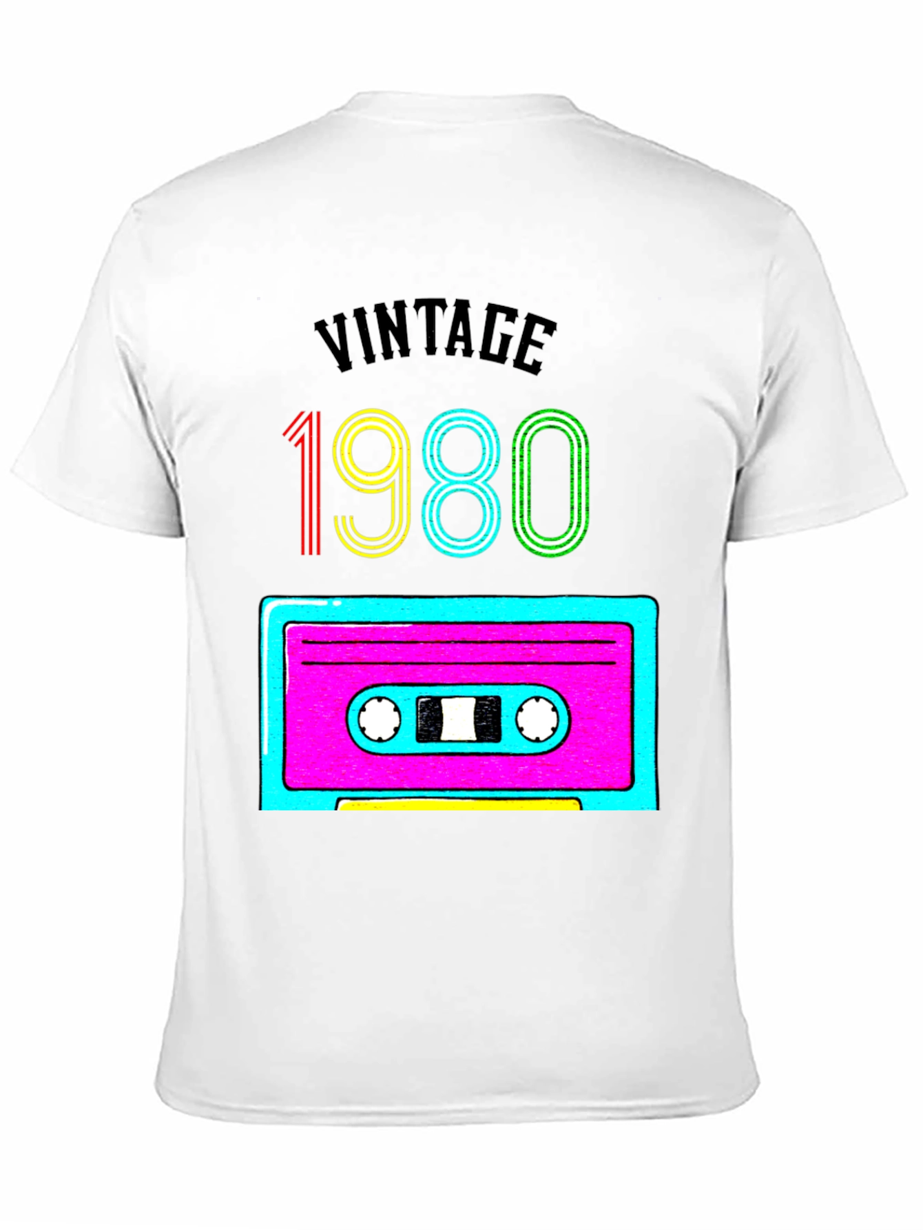 Black Vintage 1980s Cassette Tape Graphic T-Shirt view 11