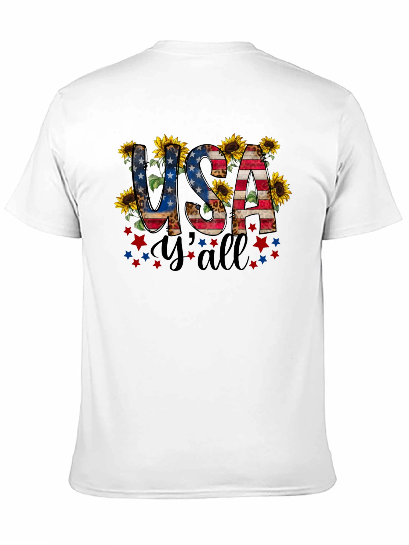 Black USA Y'all Patriotic T-Shirt view 11