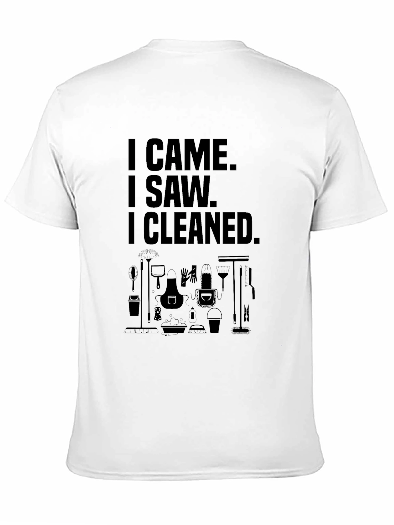 Black Funny Cleaning Crew T-Shirt view 11