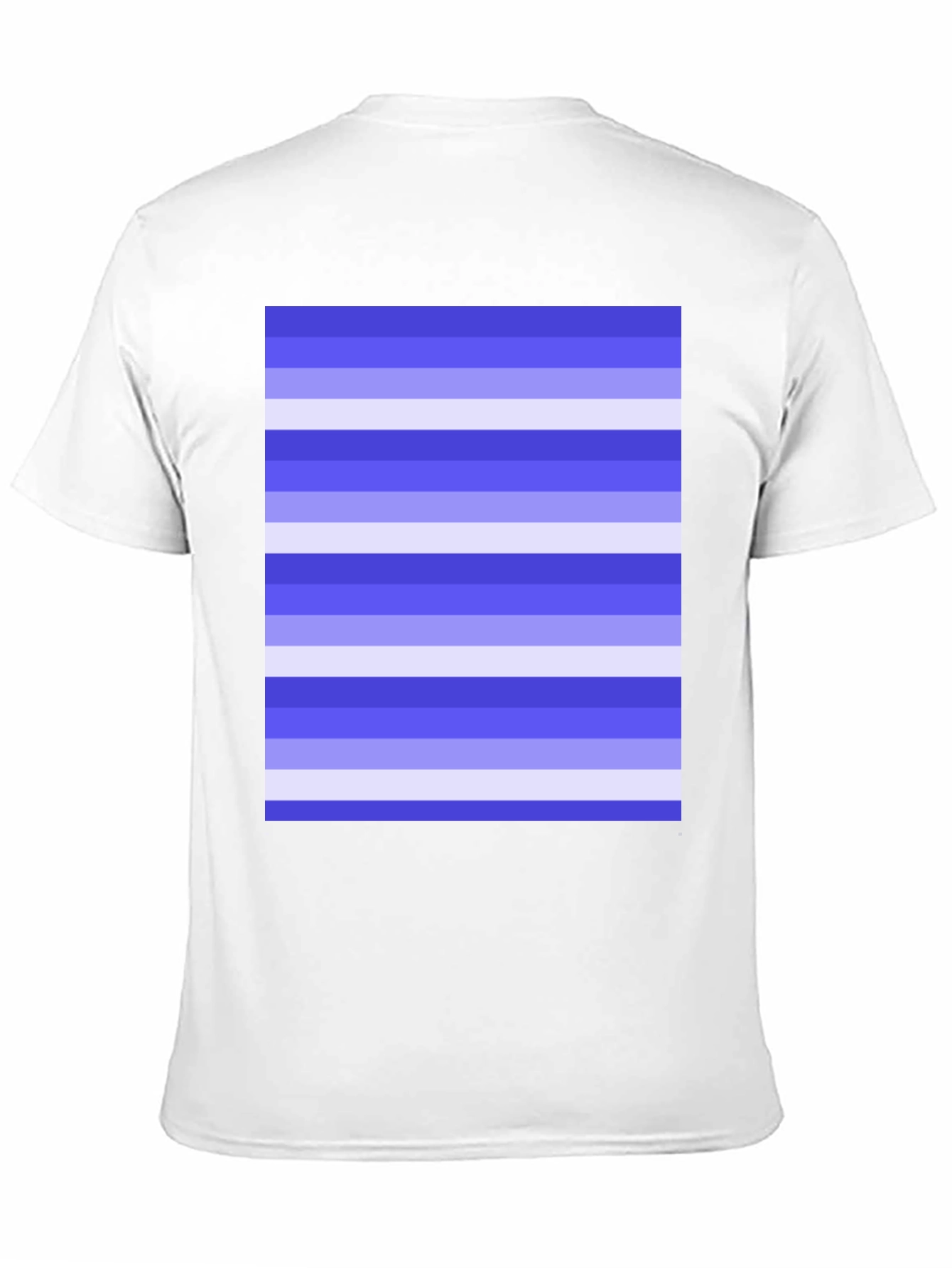 Black Striped Pattern Black Cotton Casual T-Shirt view 11