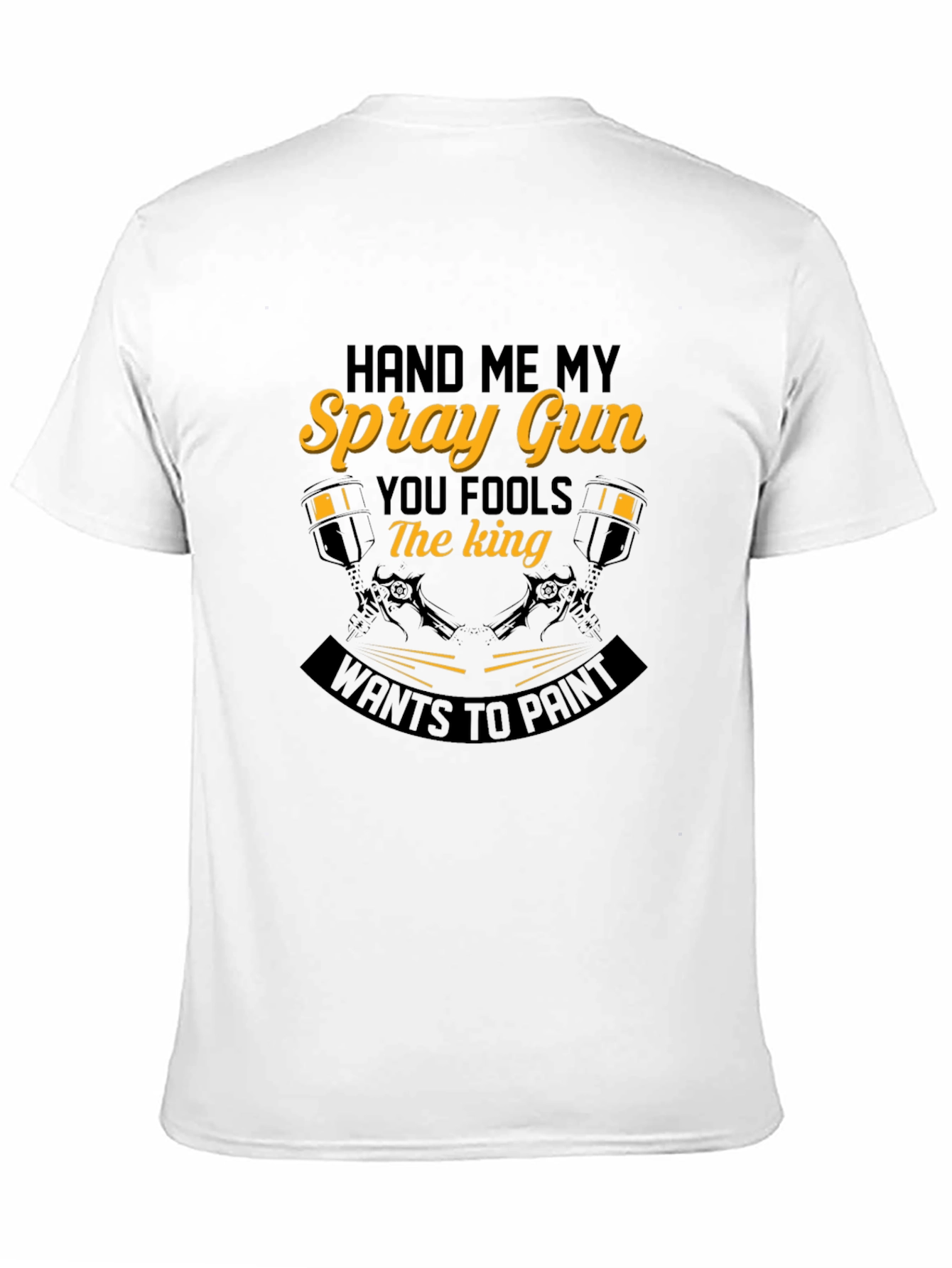 Black Spray Gun King T-Shirt - Painter's Humor Tee view 11