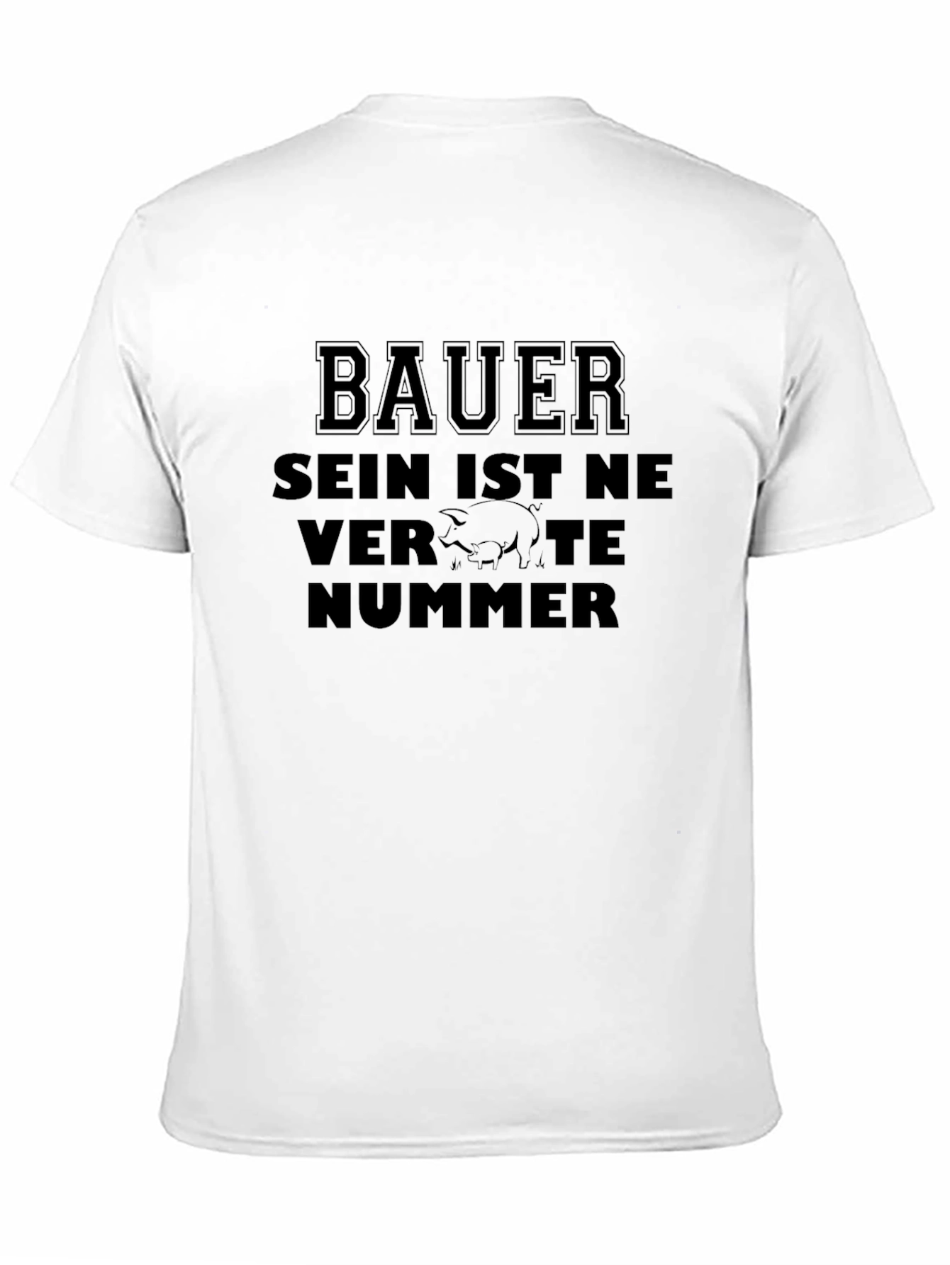 Black Bauer Pig Graphic Tee - Black Casual T-Shirt view 11